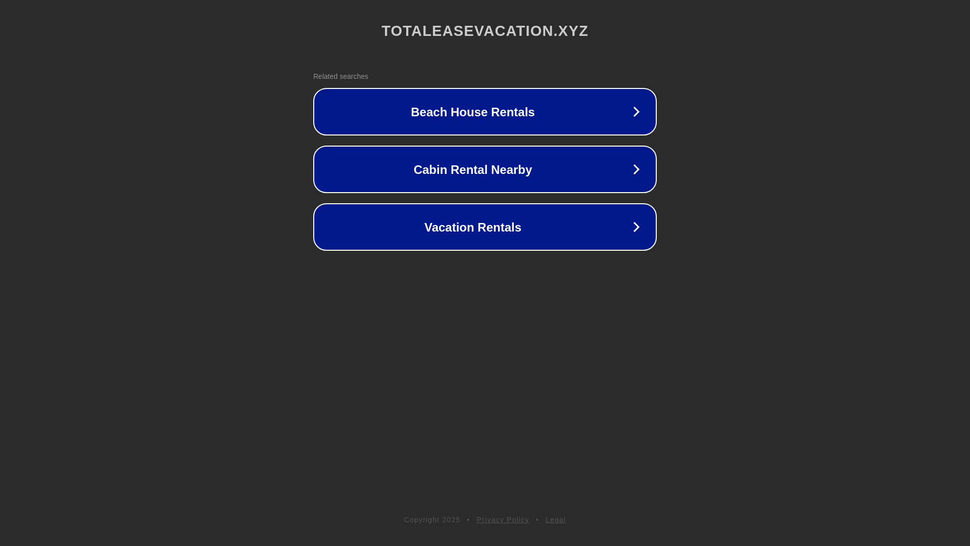 website screenshot of https://totaleasevacation.xyz/