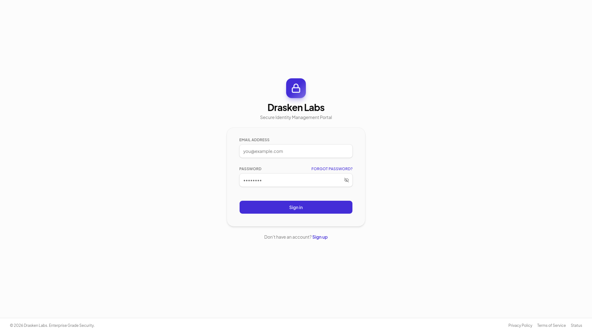 website screenshot of https://draskenlabs-sso-web.pages.dev/