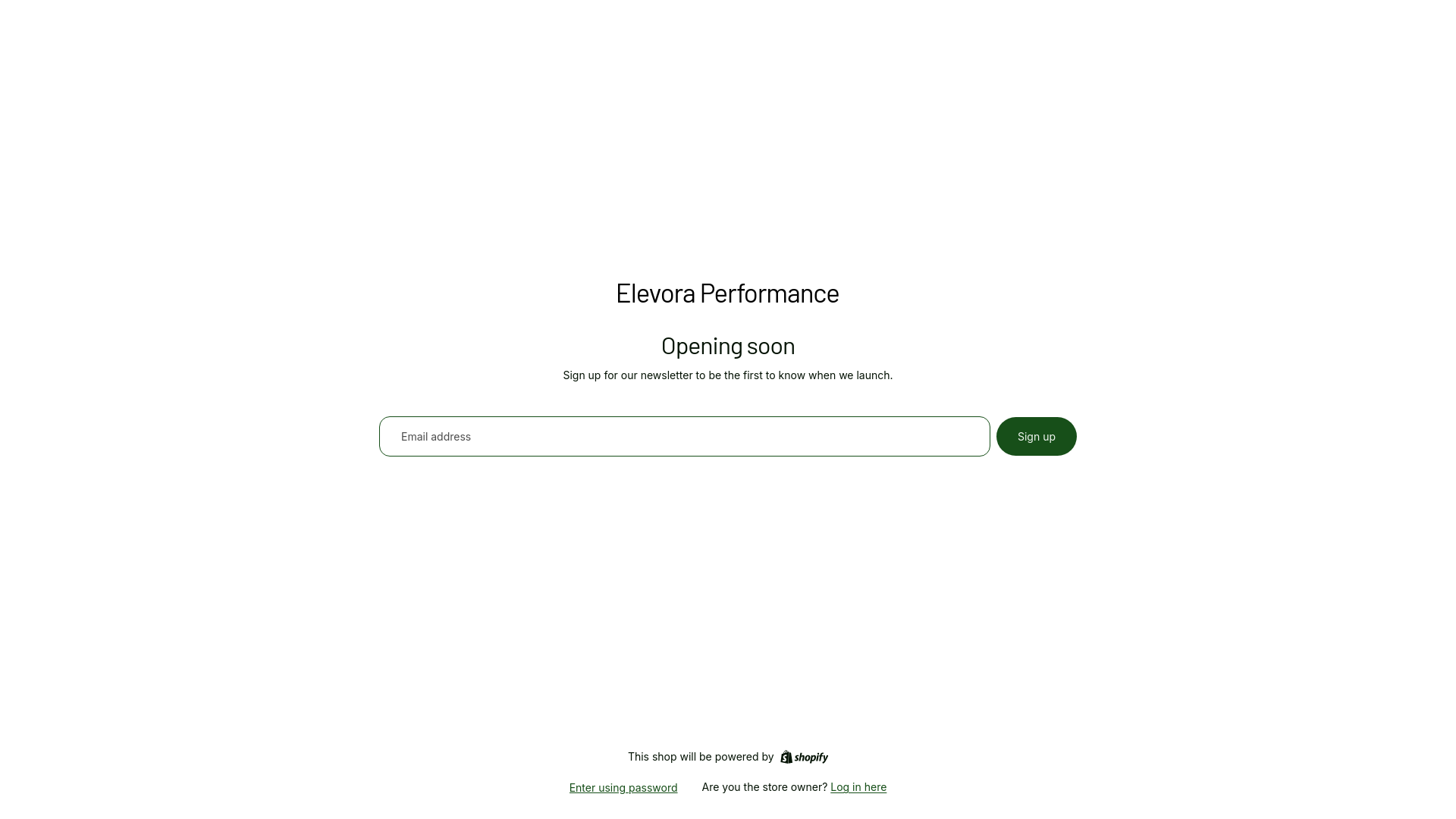 website screenshot of https://elevoraperformance.com/