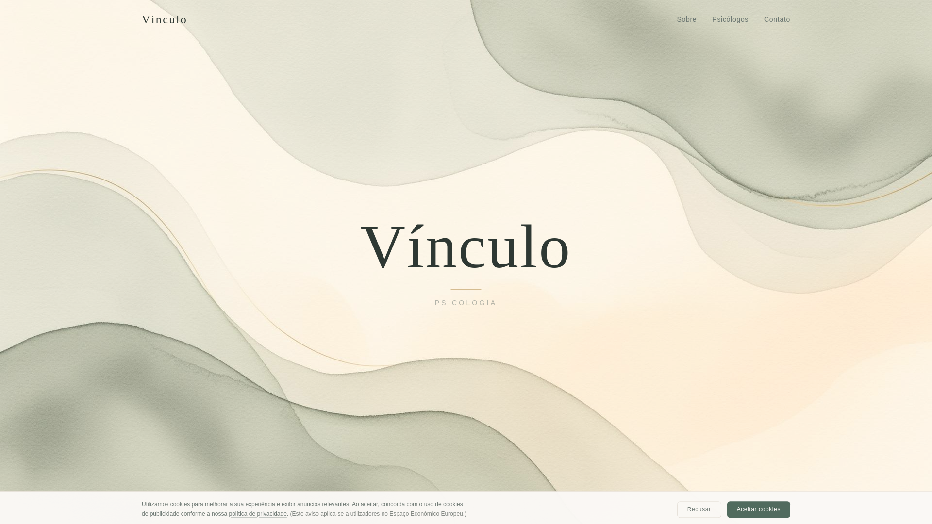 website screenshot of https://vinculo-psicologia.com.br/