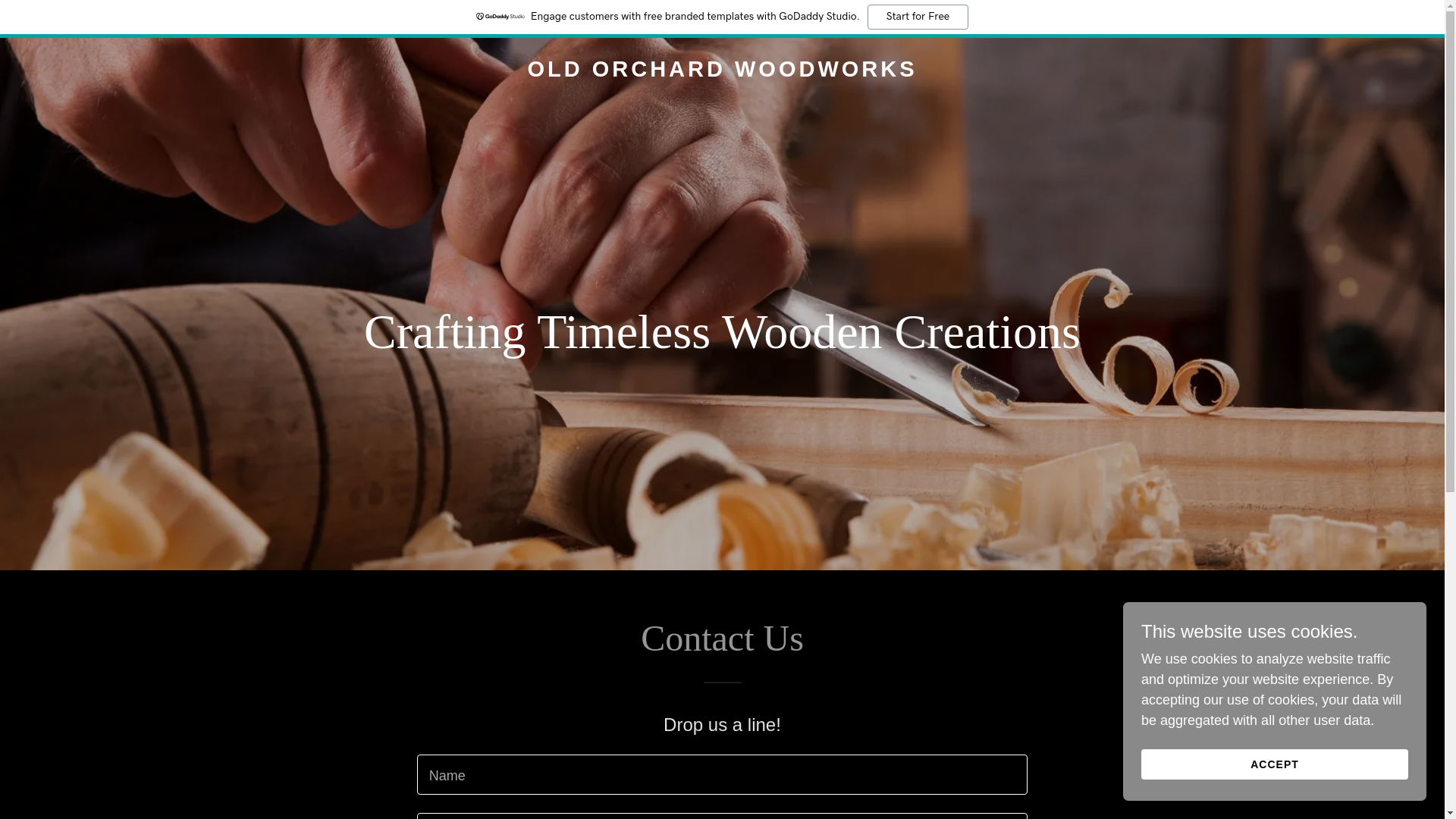 website screenshot of https://oldorchardwoodworks.com/