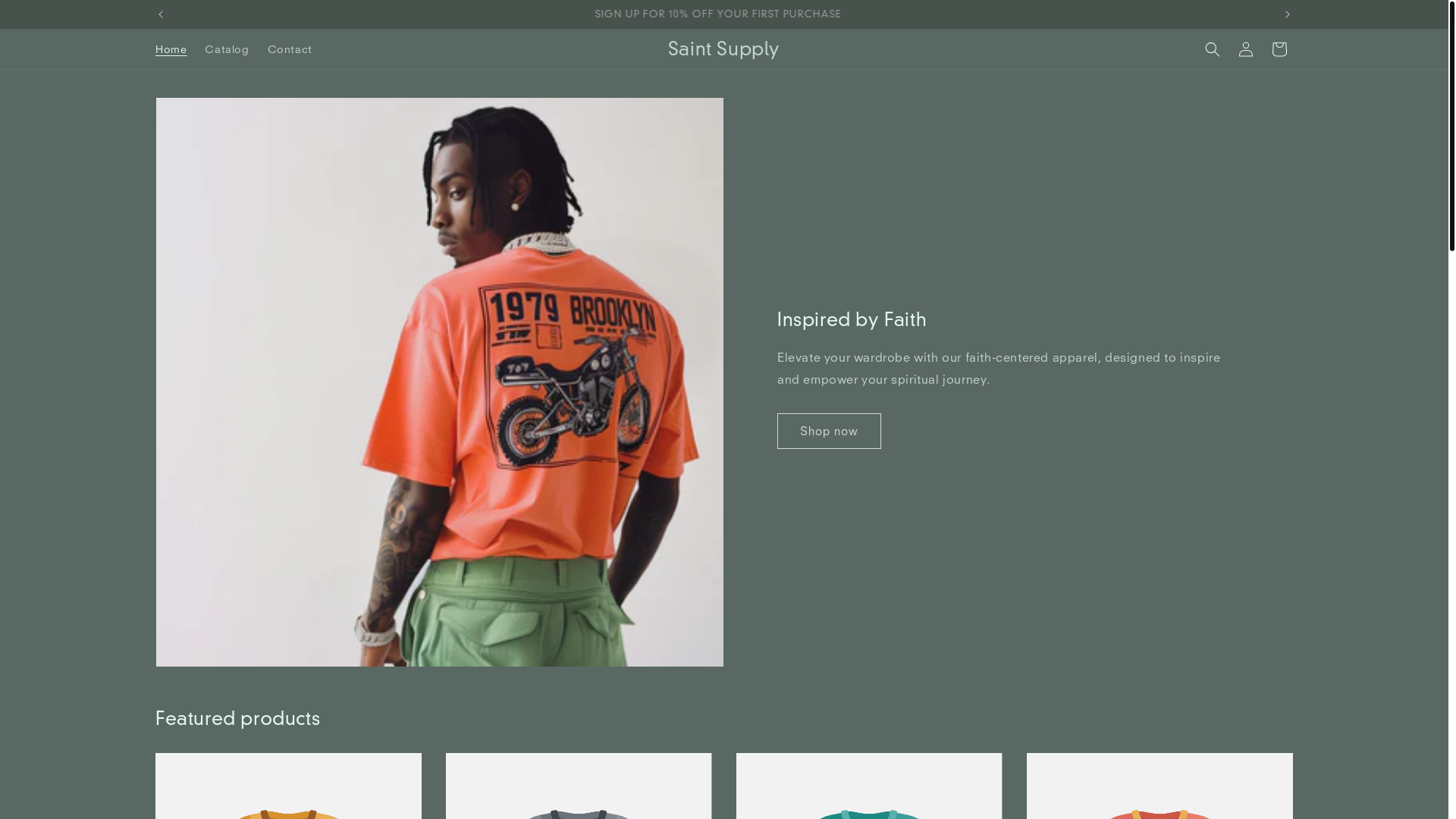 website screenshot of https://saintsupply.shop/