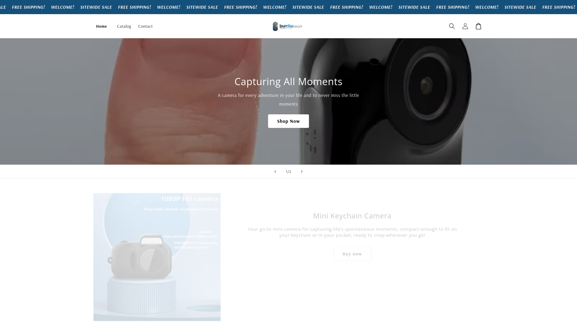 website screenshot of https://burritotech.store/