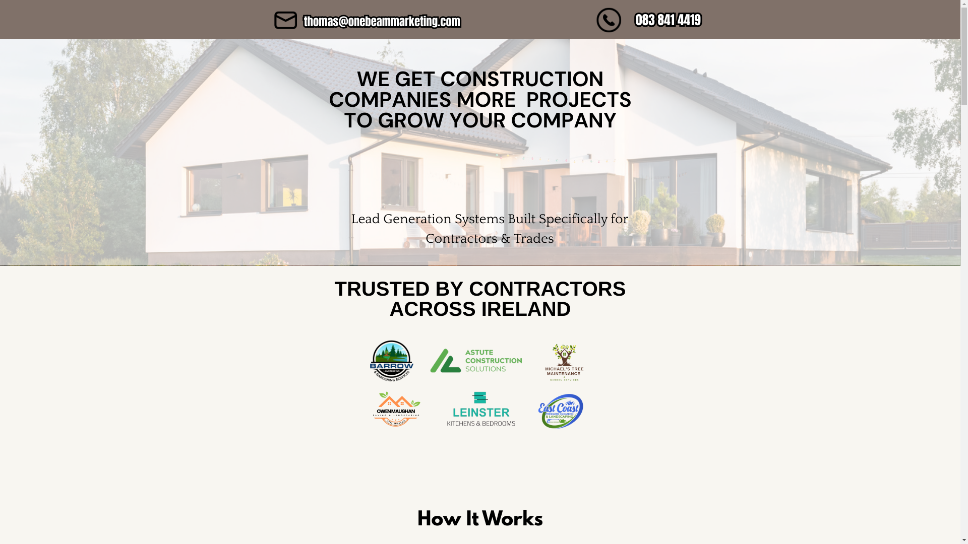 website screenshot of https://tradestack.ie/