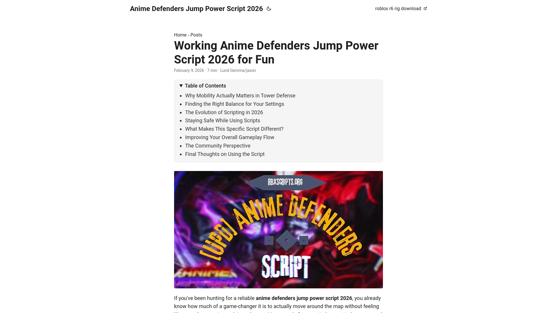 website screenshot of https://anime-defenders-jump-power-script-2026.pages.dev/