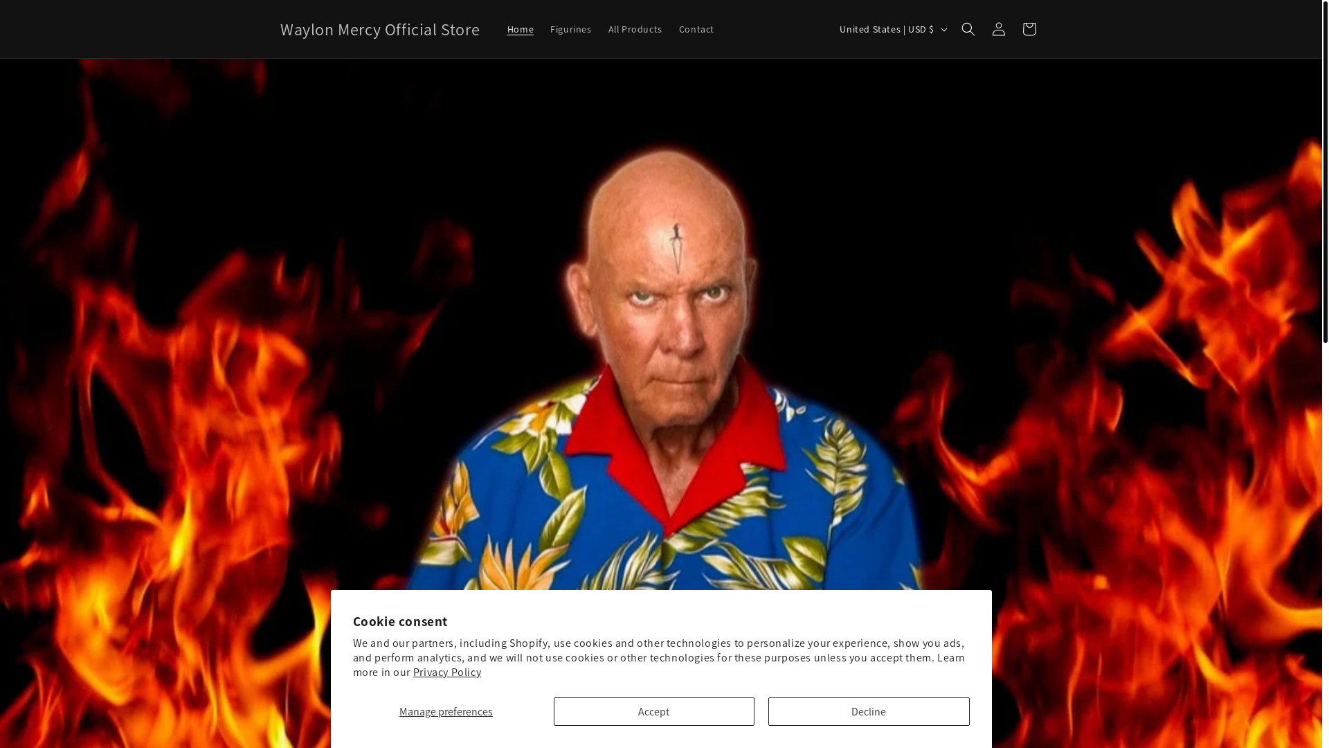 website screenshot of https://waylonmercy.com/