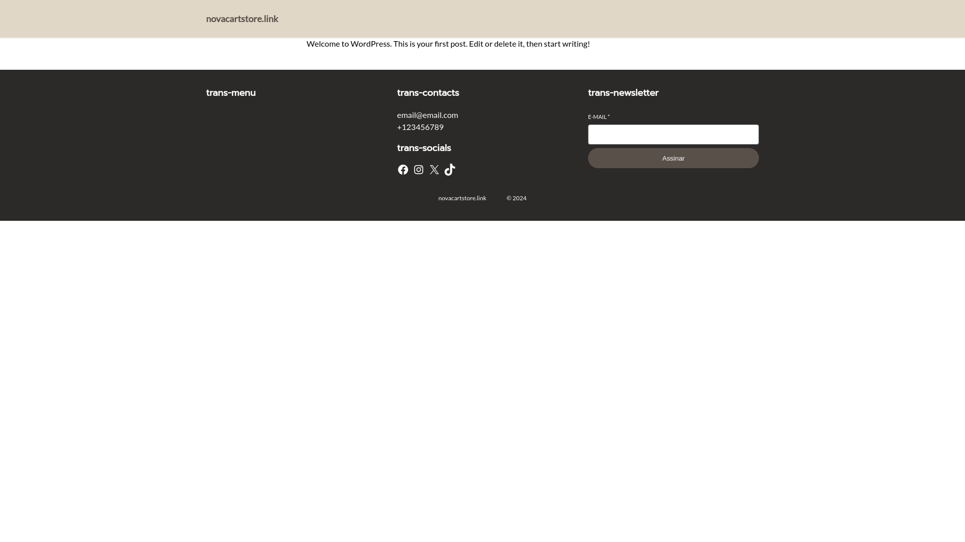 website screenshot of https://novacartstore.link/