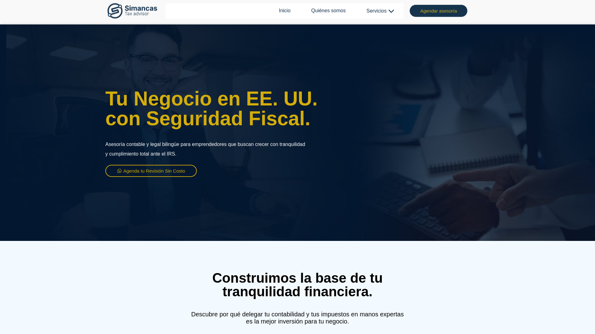website screenshot of https://simancastaxpro.com