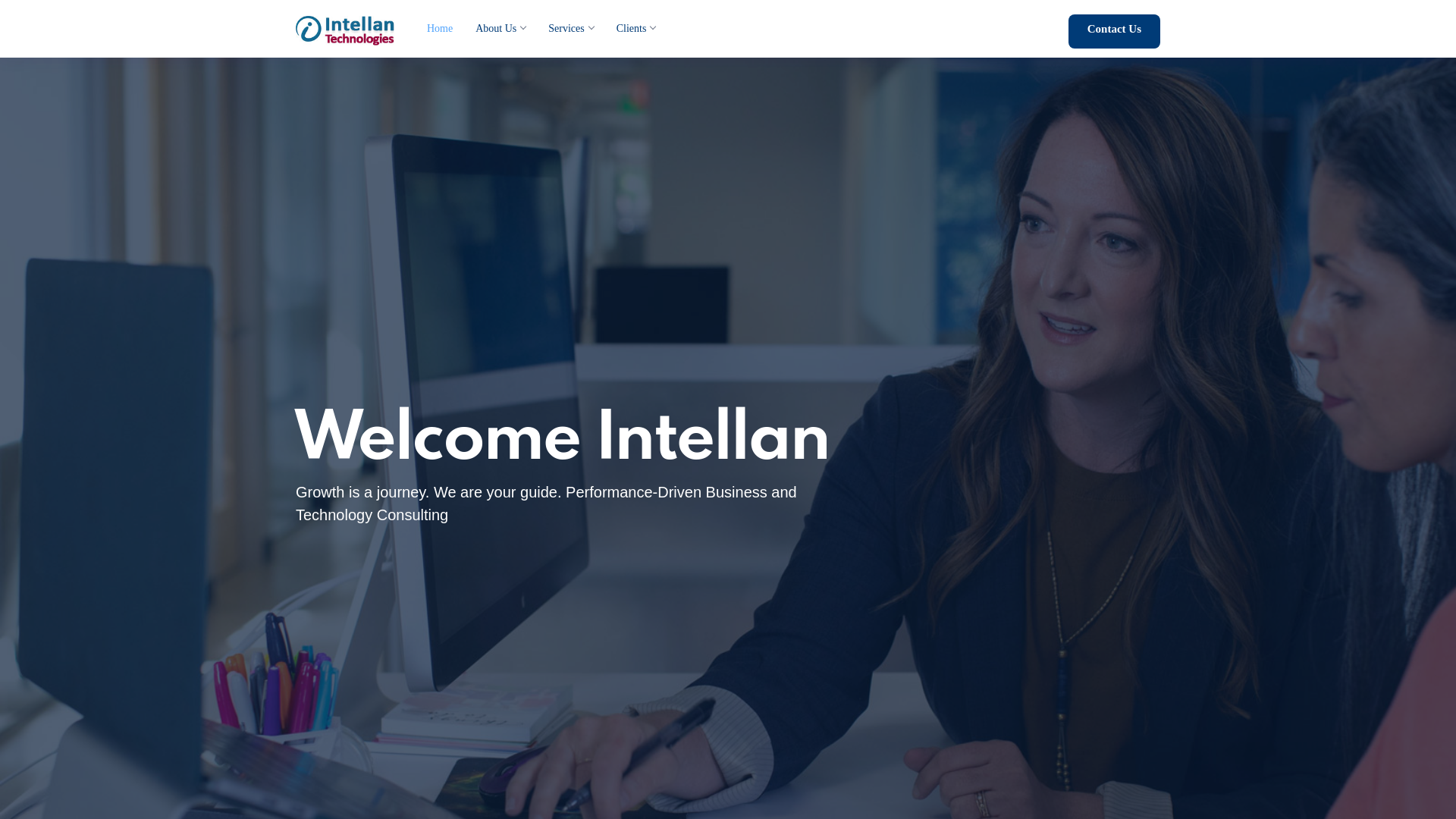website screenshot of https://intellan.ai/