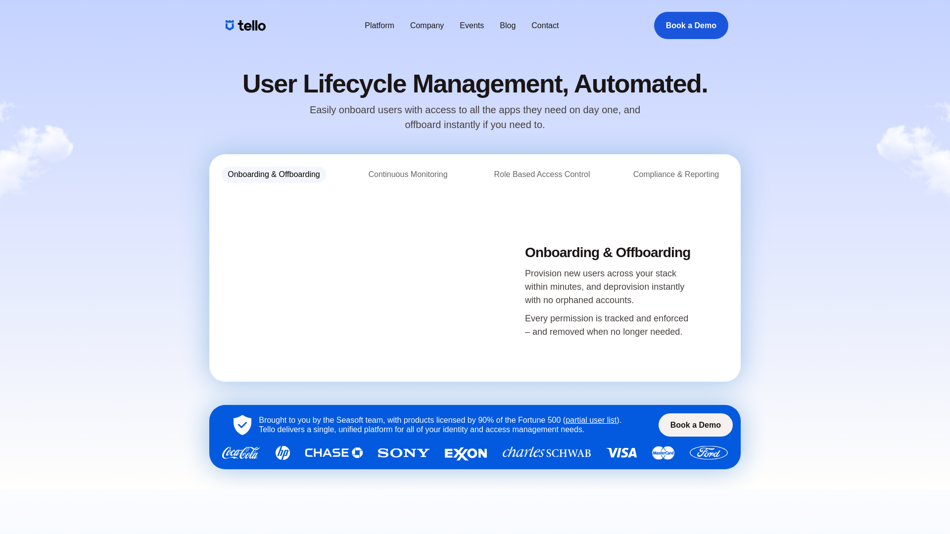 website screenshot of https://tellosecurity.com