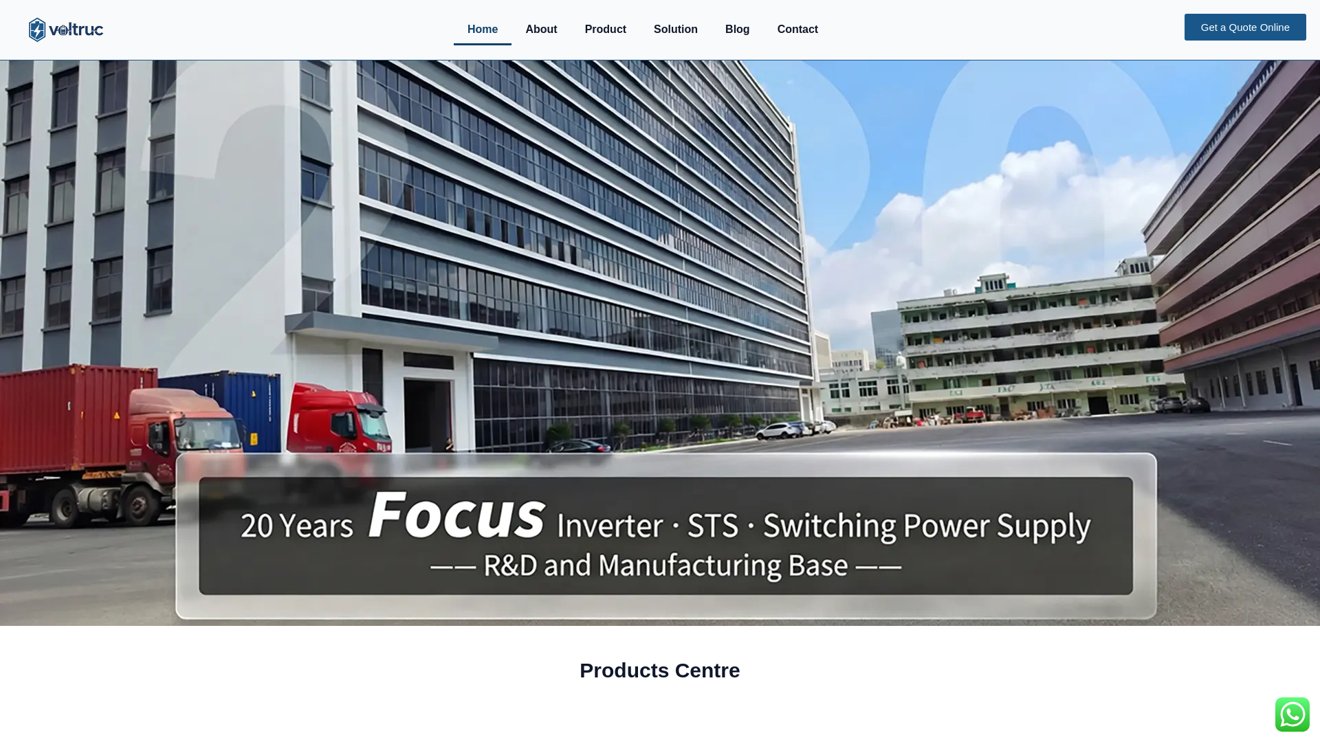 website screenshot of https://voltruc.com/