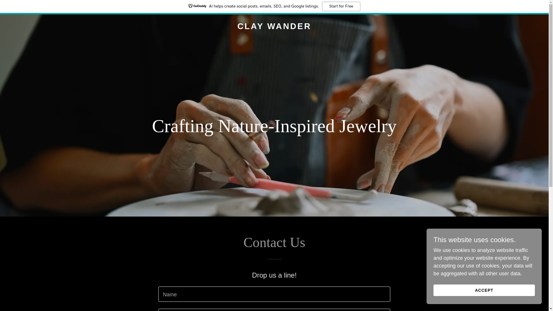 website screenshot of https://claywander.com/