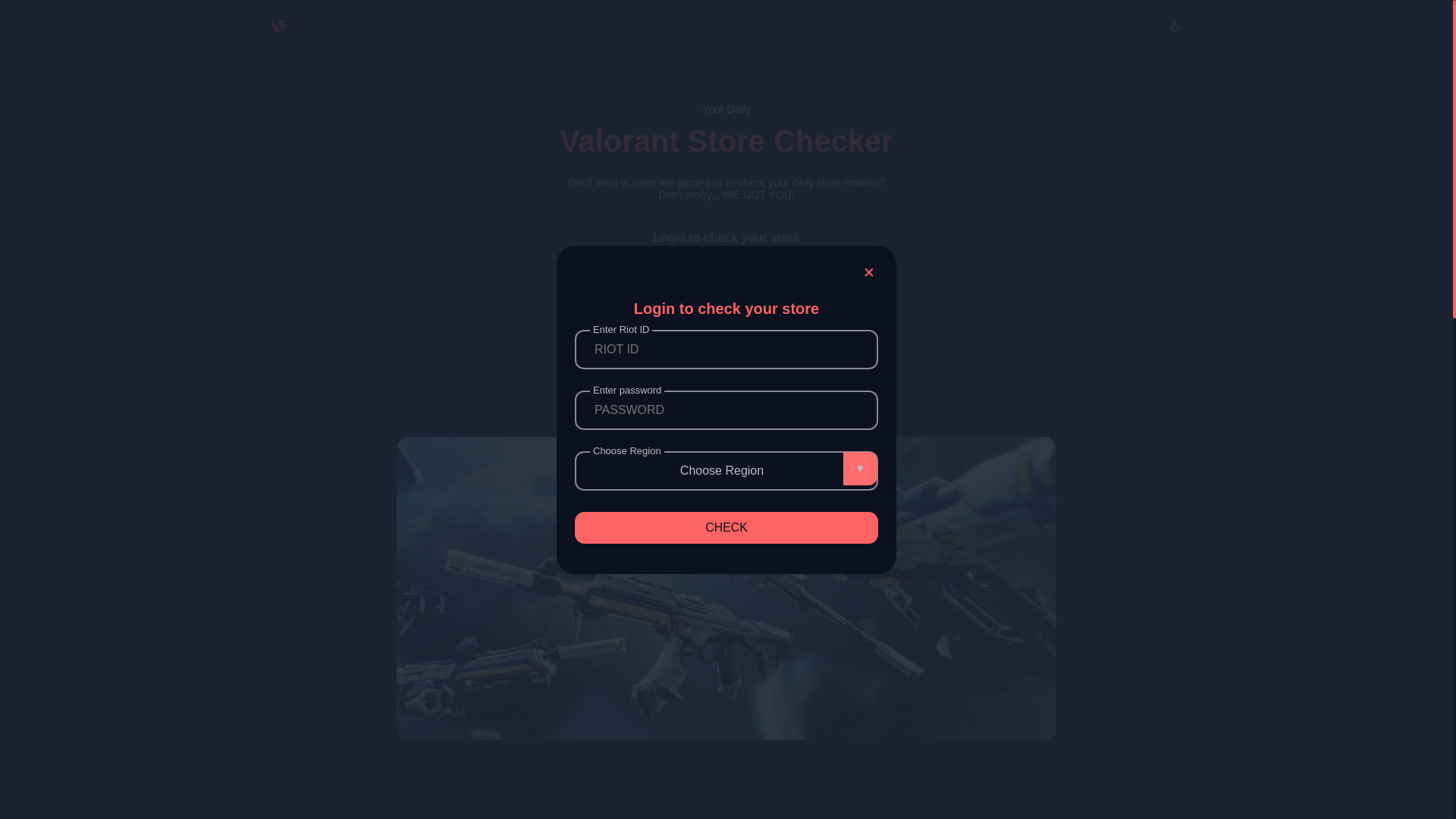 website screenshot of https://valoshop.netlify.app/