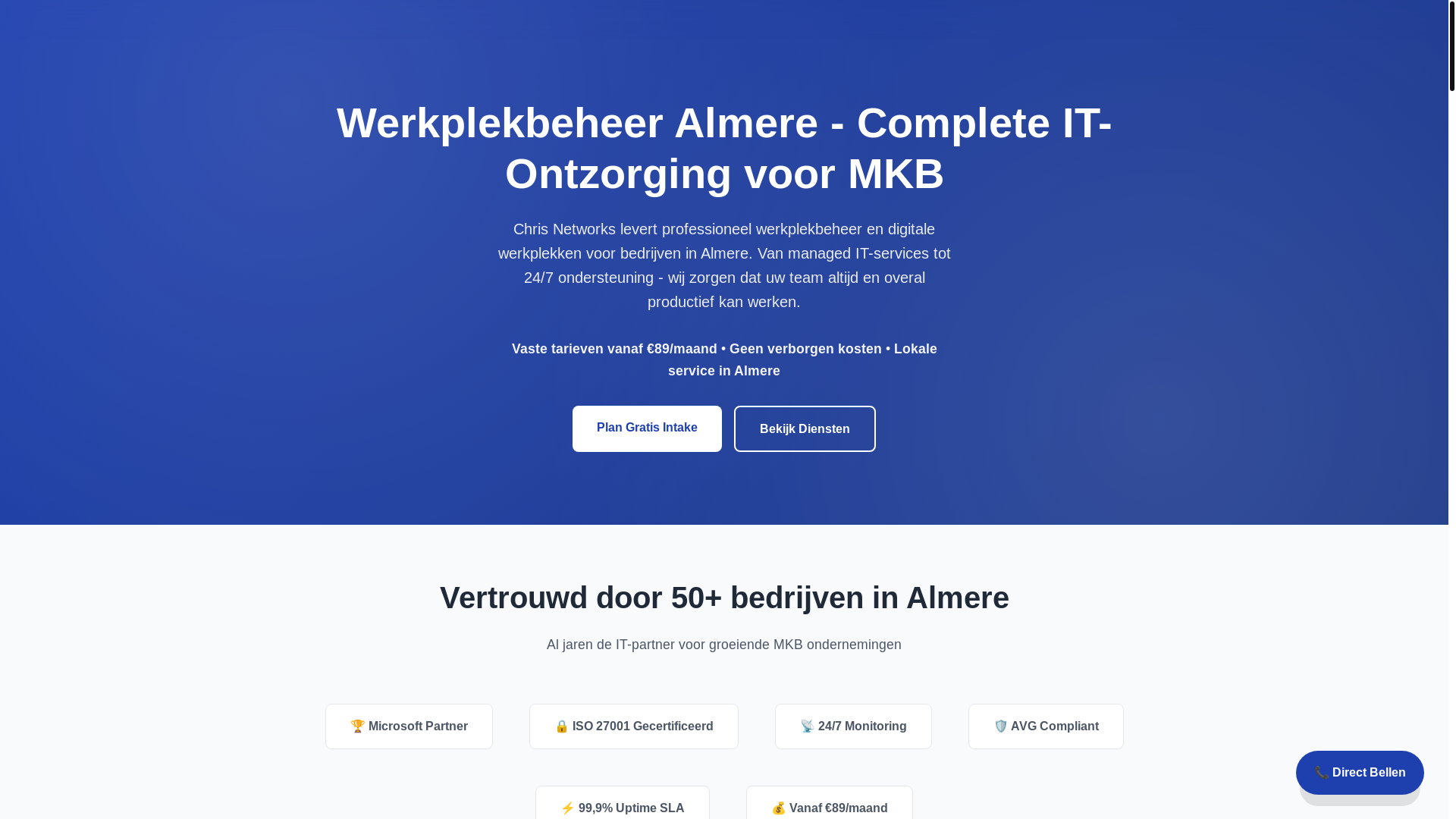 website screenshot of https://werkplekbeheeralmere.nl/