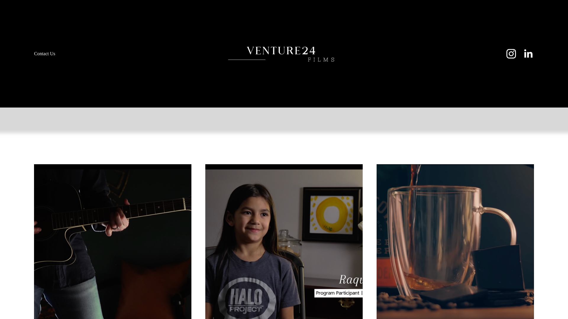 website screenshot of https://venture24films.com/