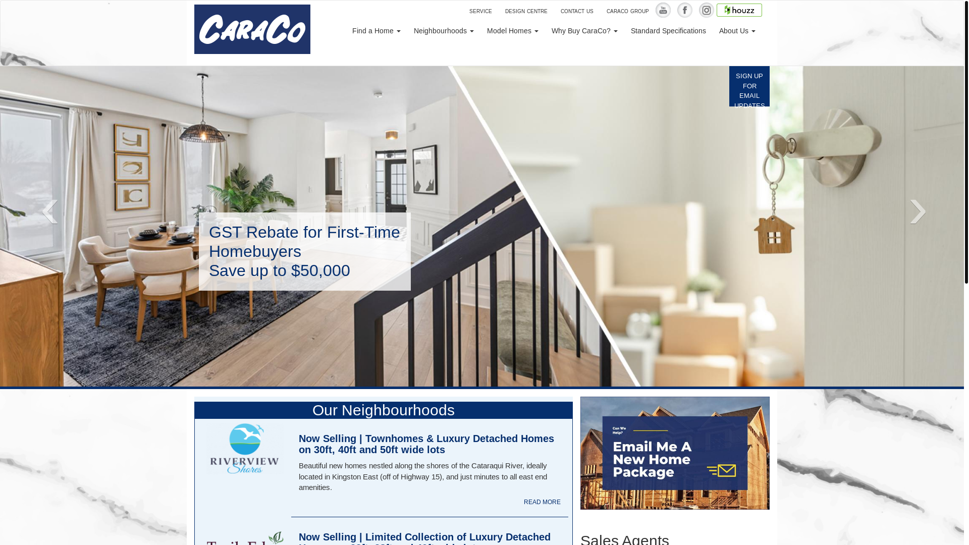 website screenshot of https://caraco.ca/