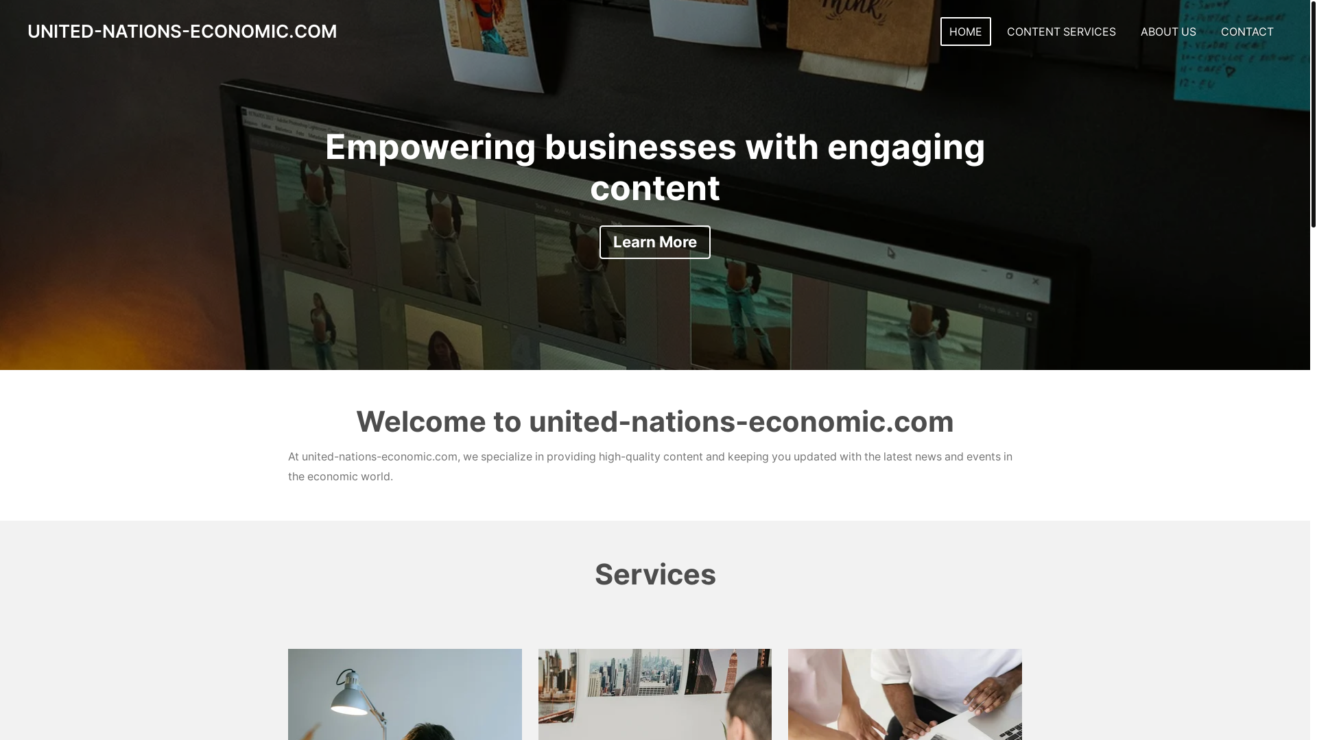 website screenshot of https://united-nation-economic.com/