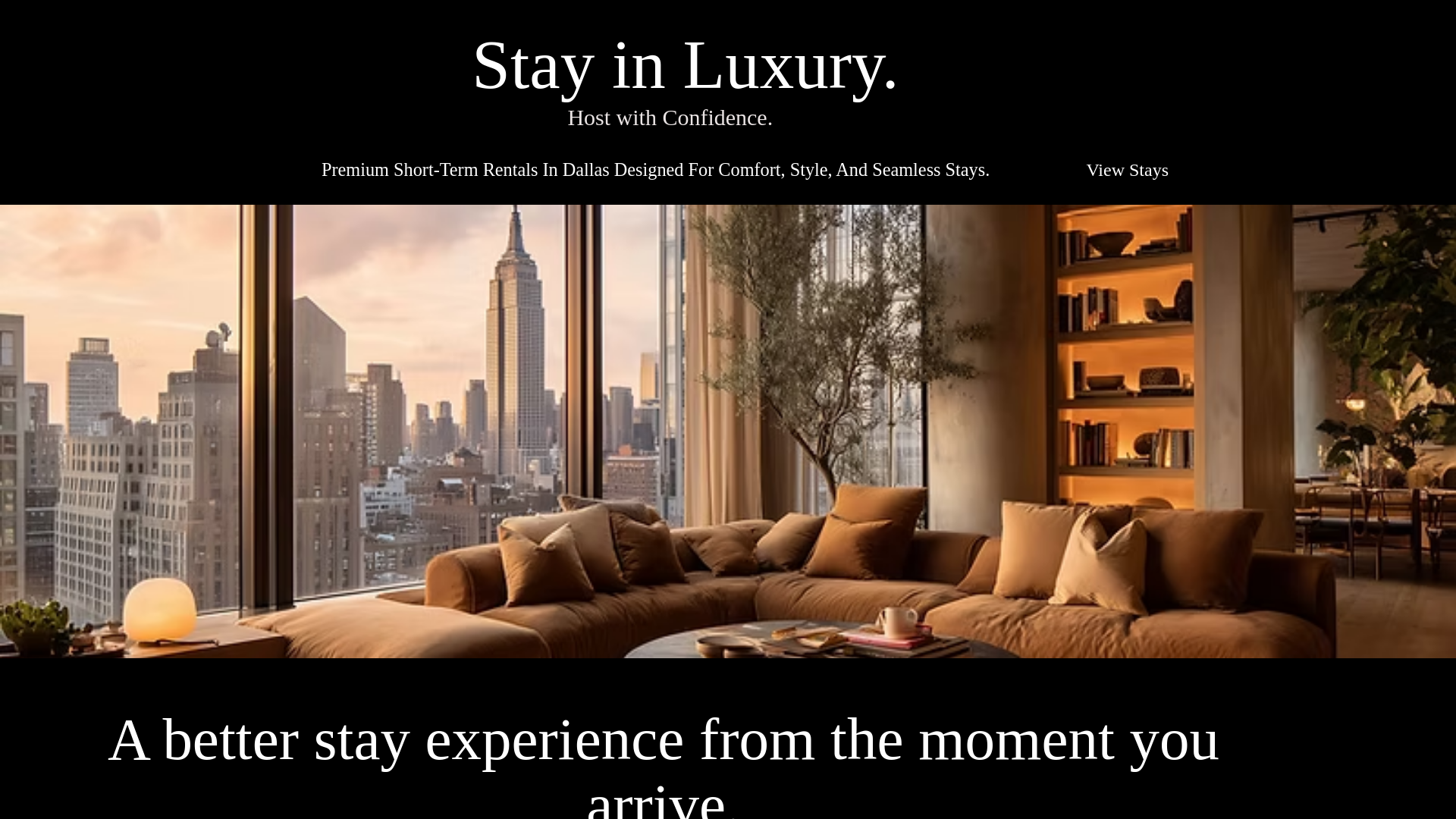 website screenshot of https://hmluxestays.com
