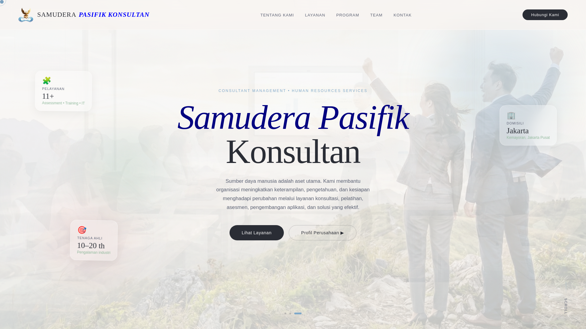 website screenshot of https://samuderapasifik-konsultan.co.id/
