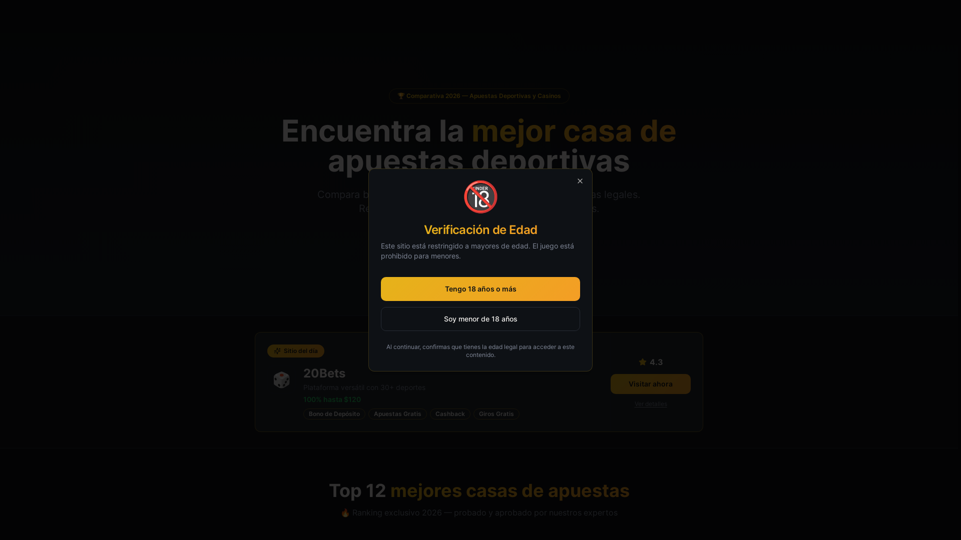 website screenshot of https://apuestasmejor.com/
