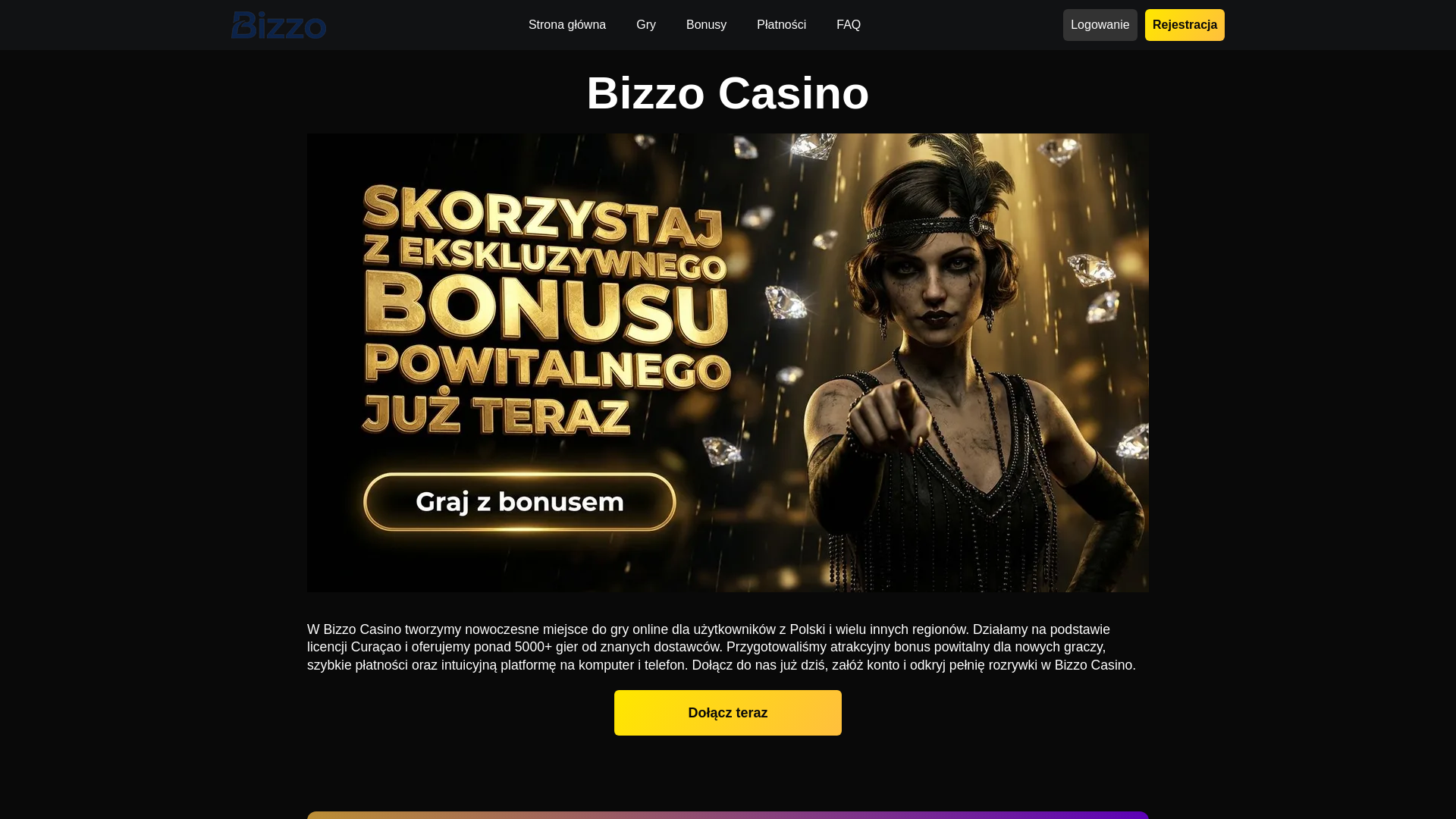 website screenshot of https://bizzocasino-pl-com-pl-54634.pages.dev/