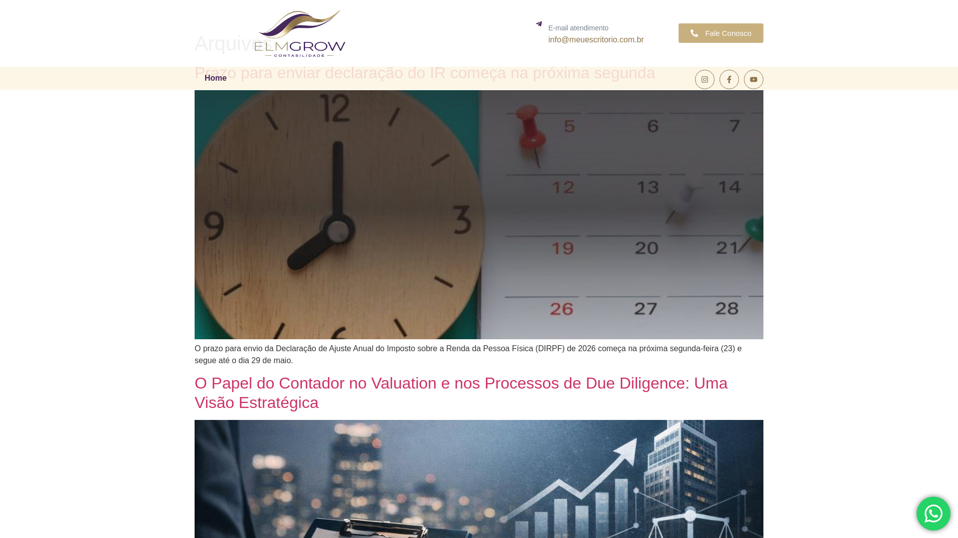 website screenshot of https://elmgrowcontabilidade.com.br/
