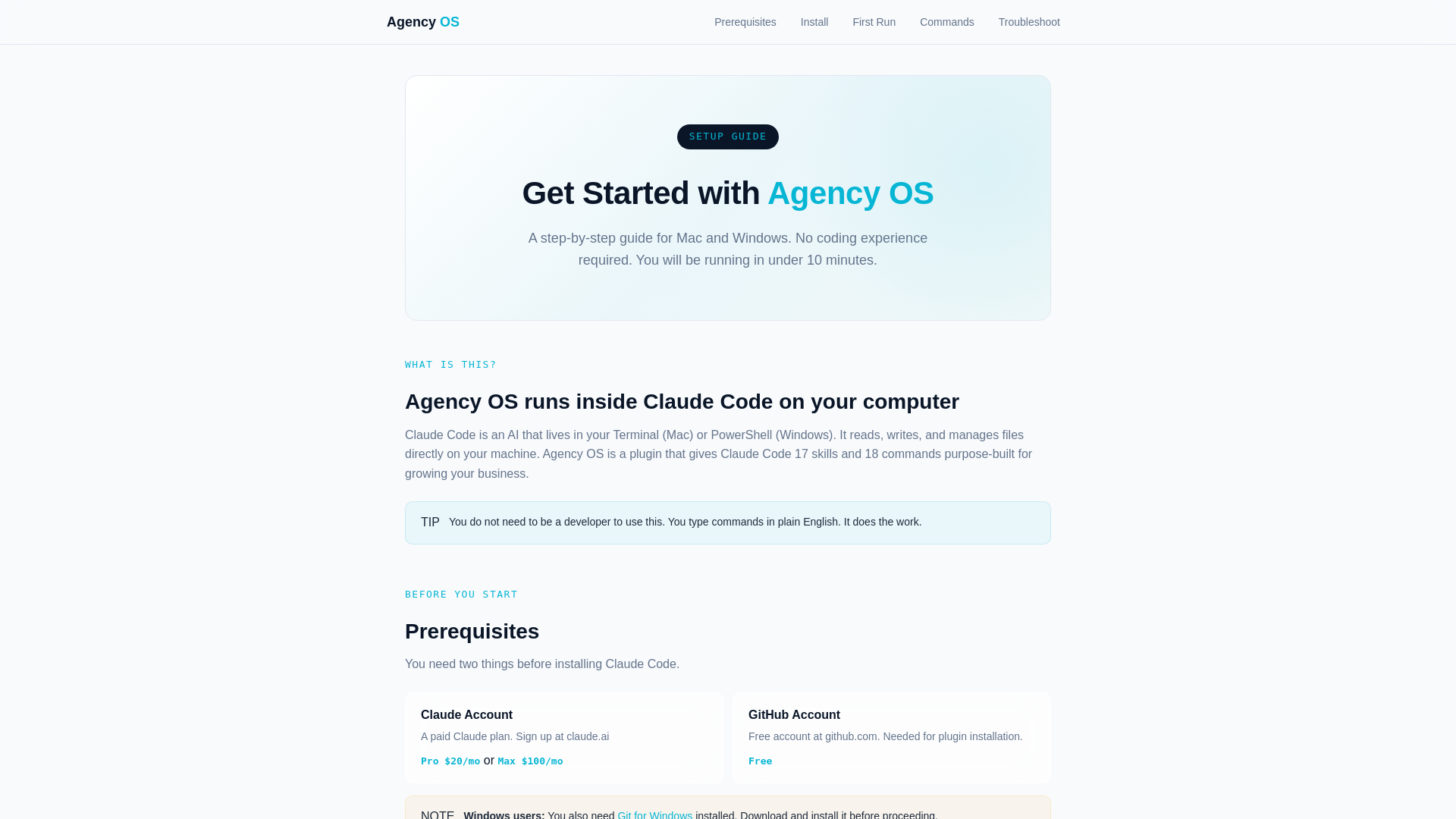 website screenshot of https://agency-os-guide.pages.dev/