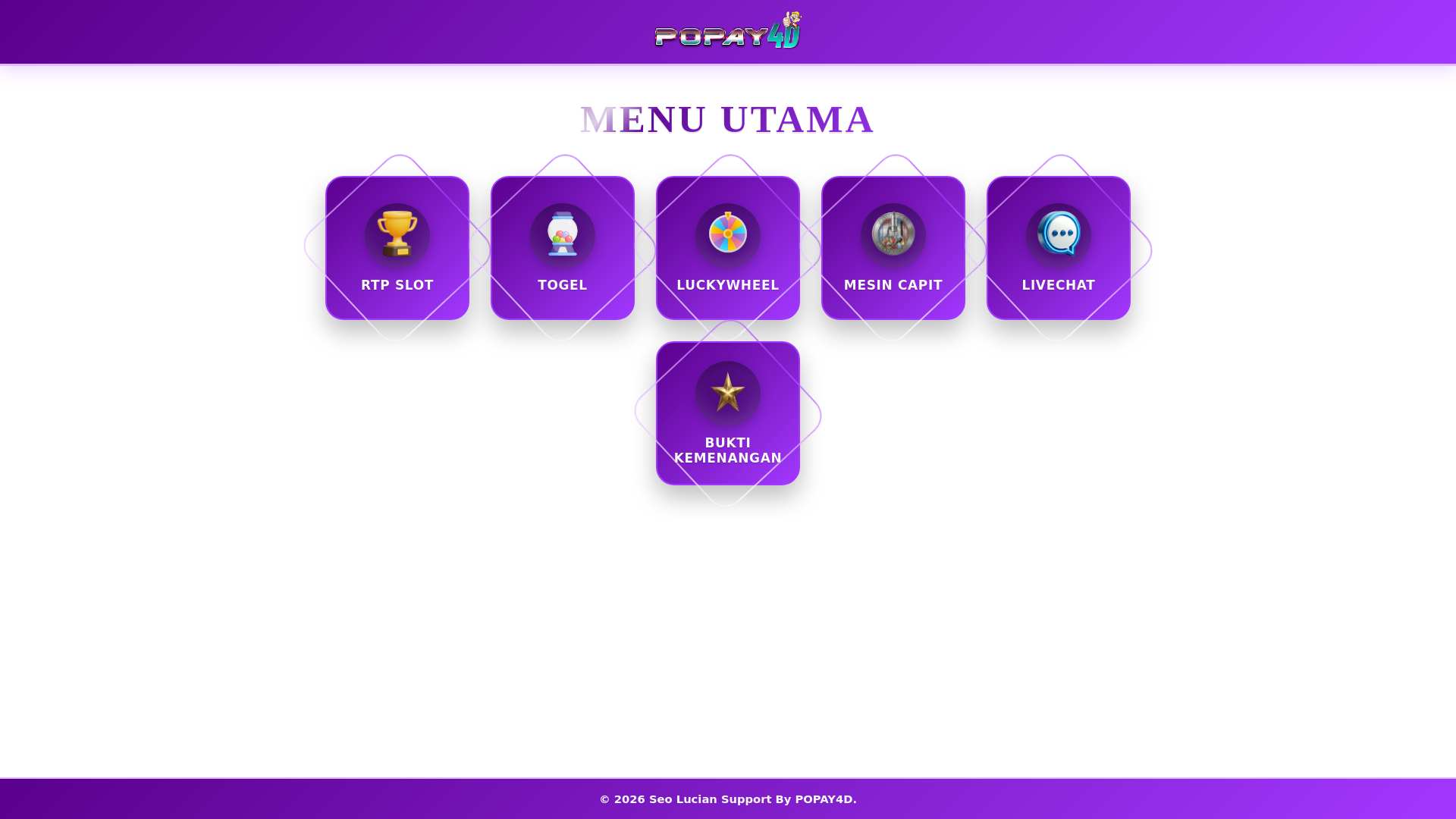 website screenshot of https://rtppopaylucian.xyz/