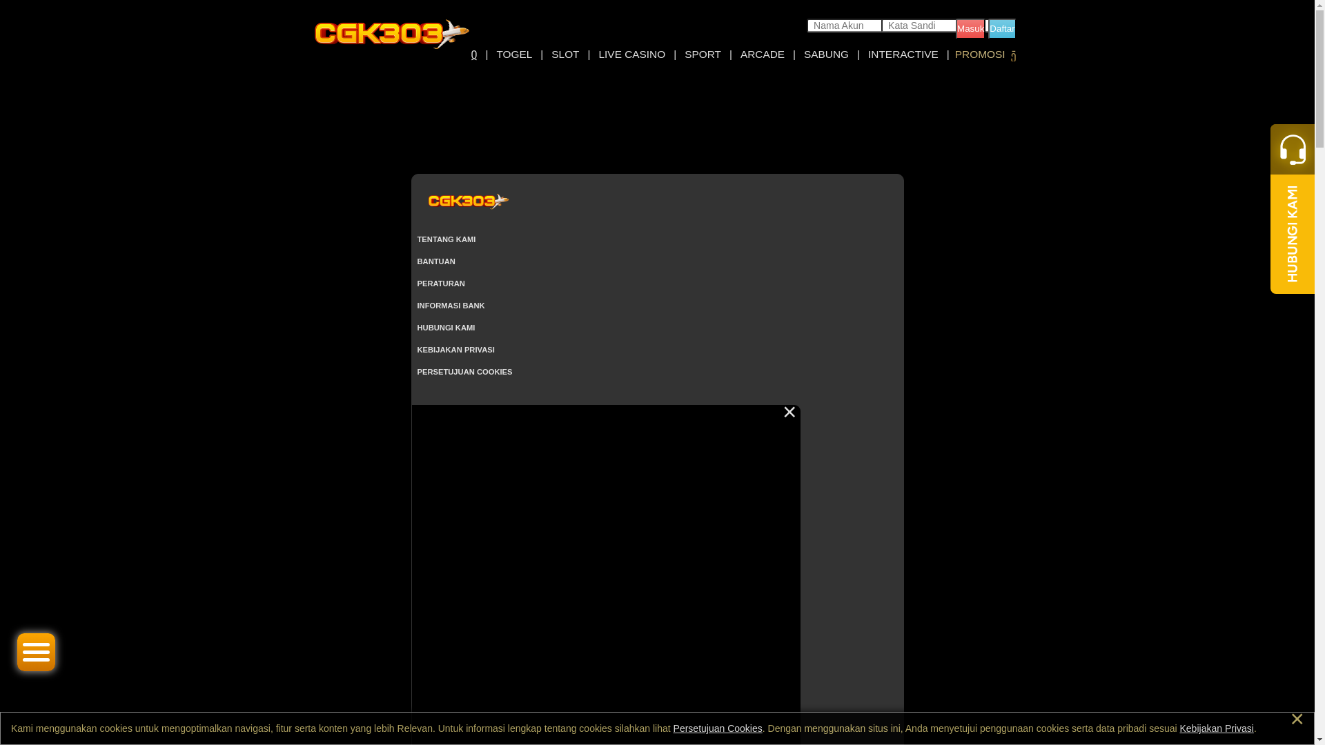 website screenshot of https://cgk303alternatif7.xyz/