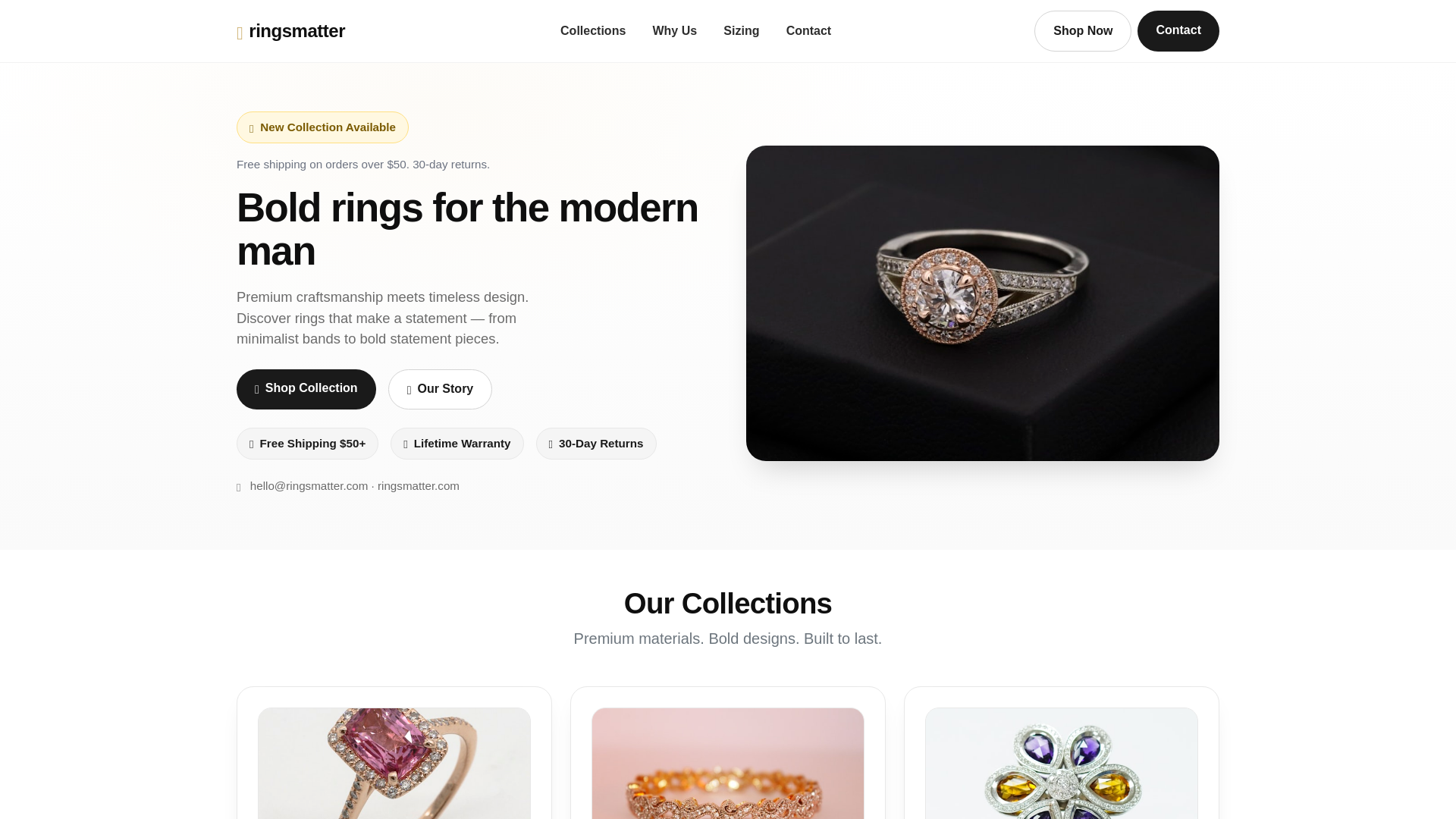 website screenshot of https://ringsmatter.pages.dev/