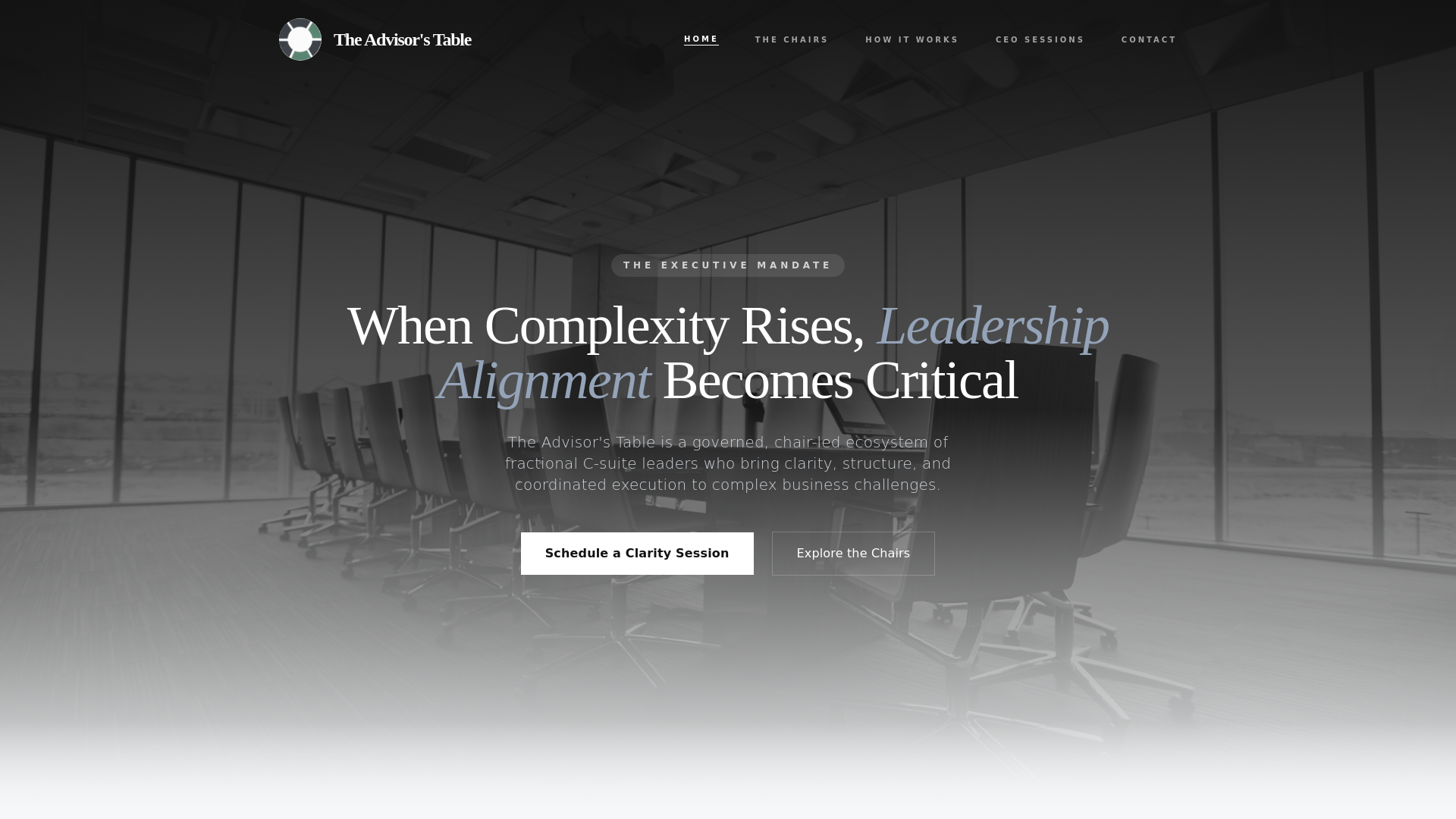 website screenshot of https://advisorstable.com/