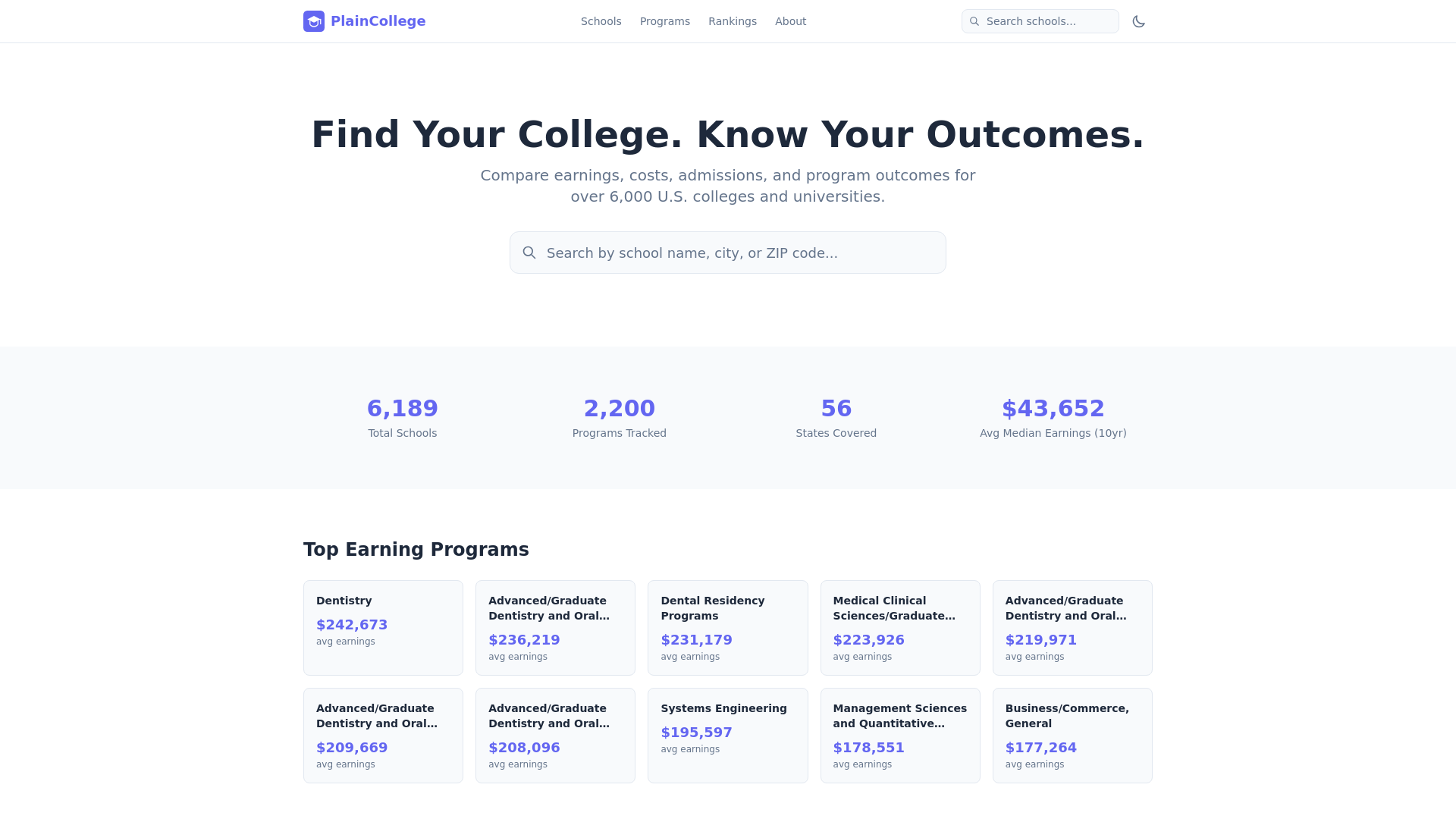 website screenshot of https://portal-plaincollege.pages.dev/