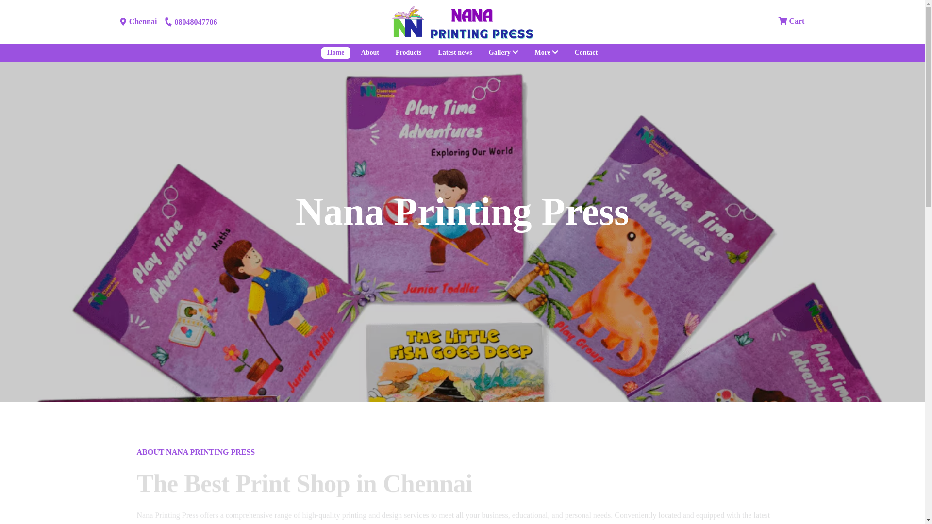 website screenshot of https://nanaprintingpress.co.in/