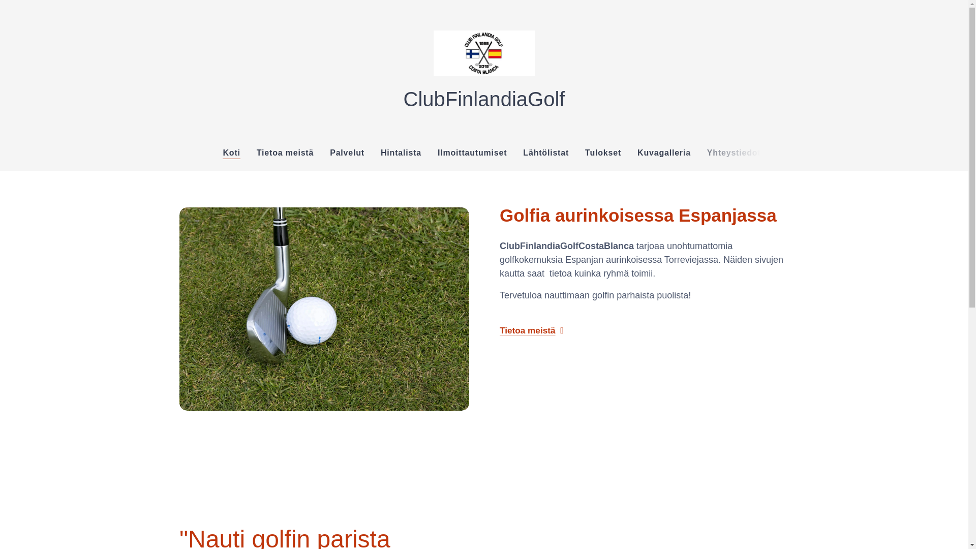 website screenshot of https://clubfinlandiagolf.fi/