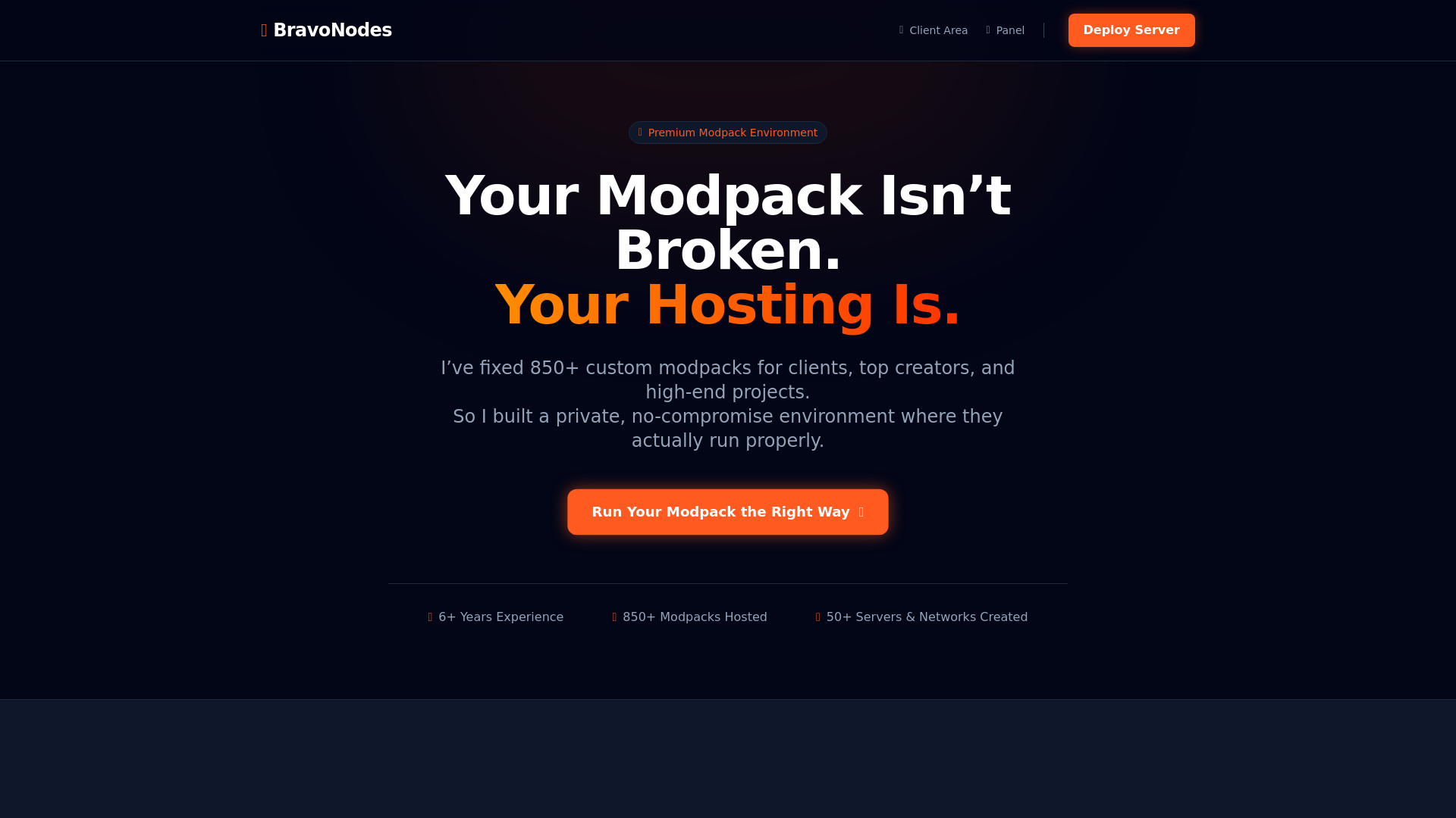 website screenshot of https://bravonodes.com/