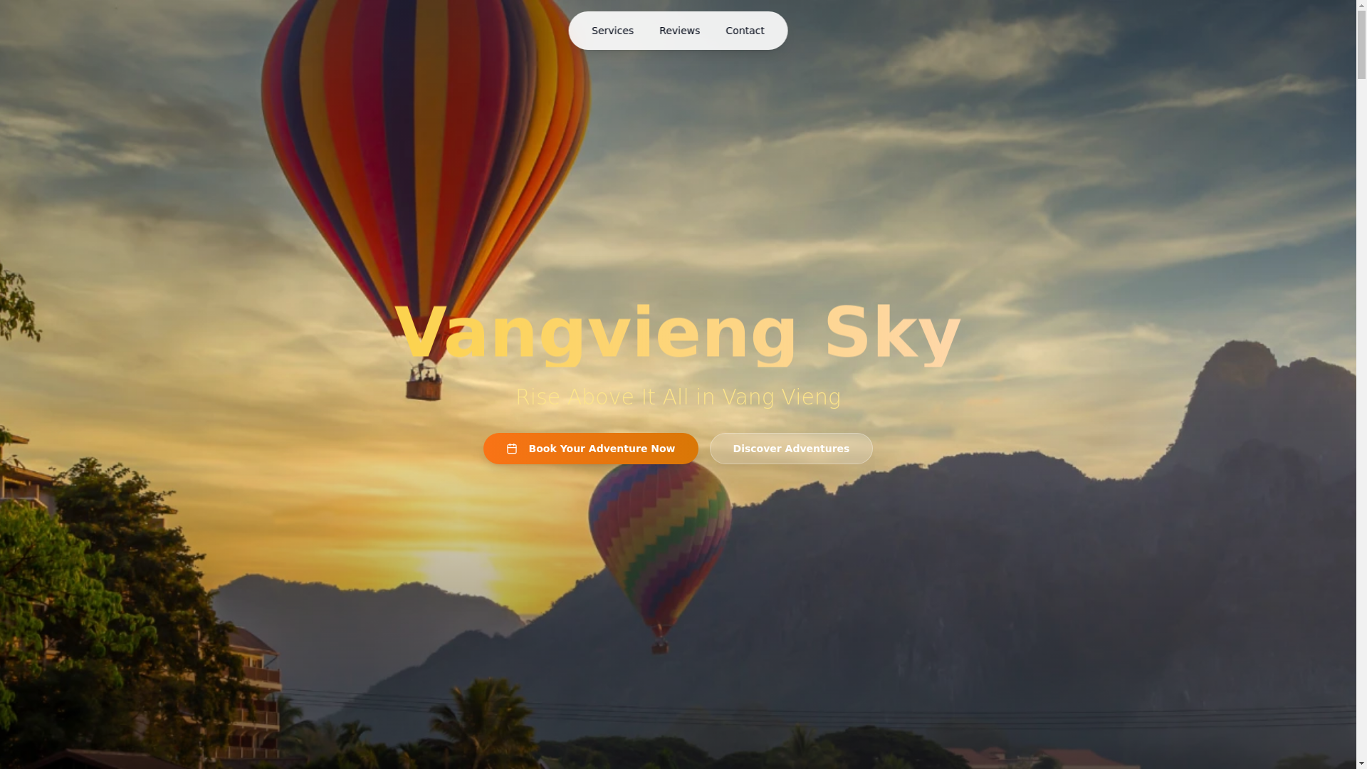 website screenshot of https://vangviengsky.com/