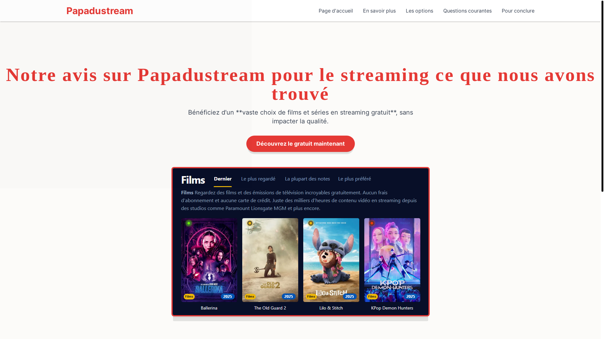 website screenshot of https://papadustream-0q42.pages.dev/