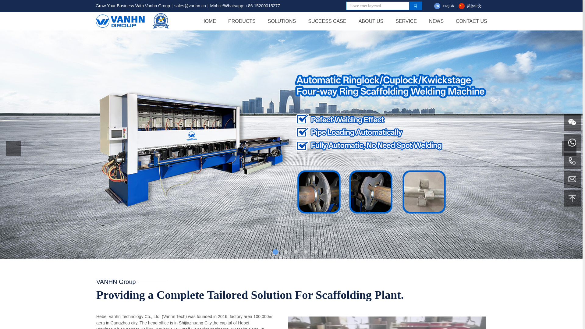 website screenshot of https://vanhngroup.com/