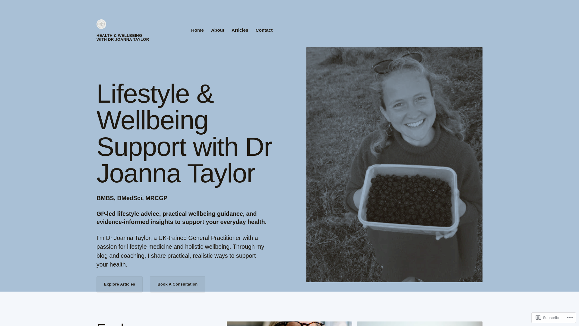website screenshot of https://drjoannataylor.com/