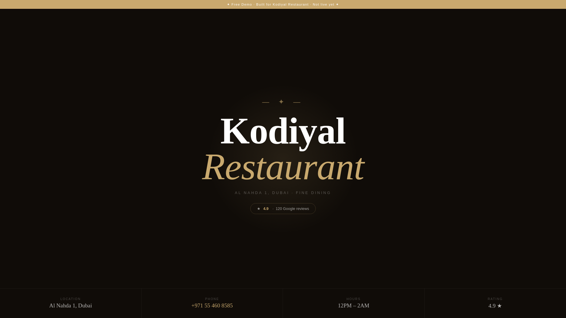 website screenshot of https://kodiyal-restaurant-03301737.pages.dev/
