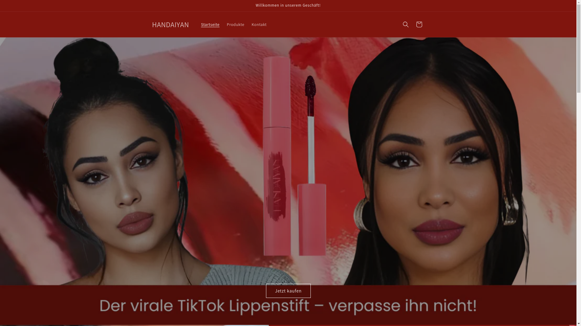 website screenshot of https://handaiyanlipstick.de/