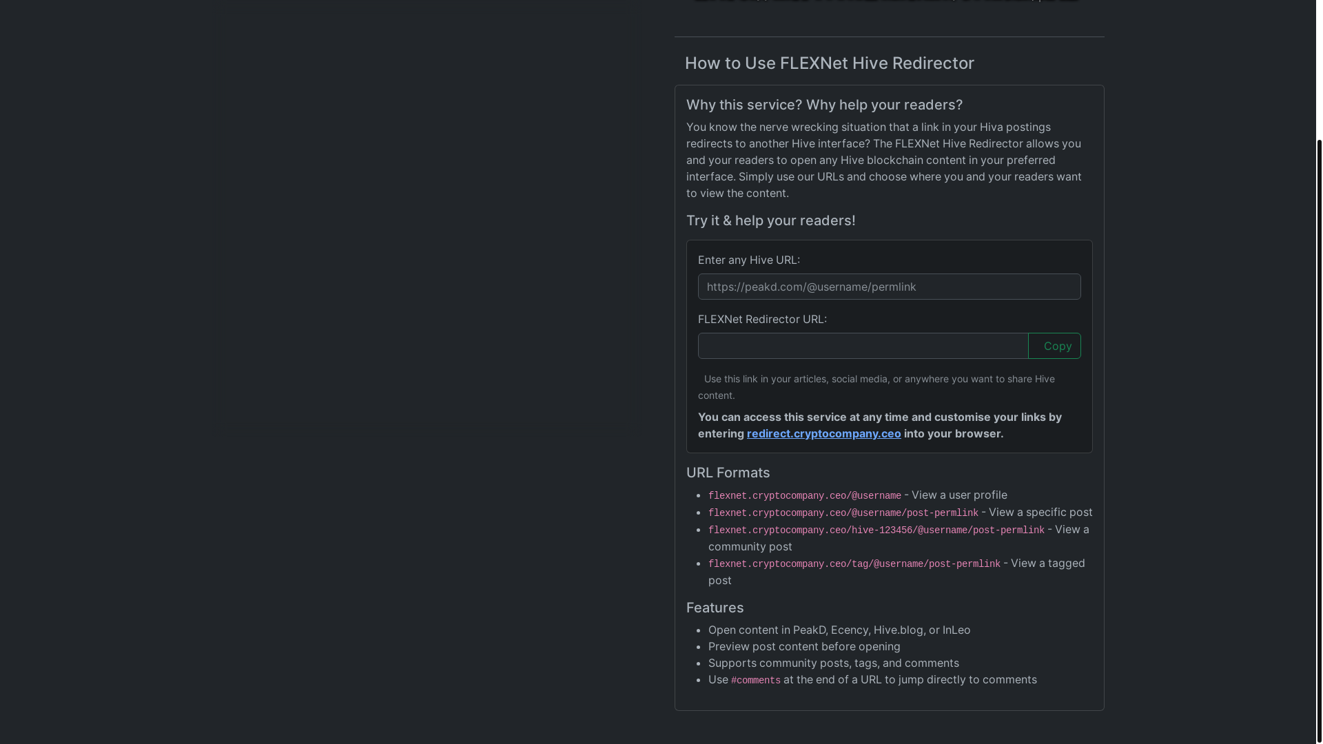 website screenshot of https://flexnetl.ink/