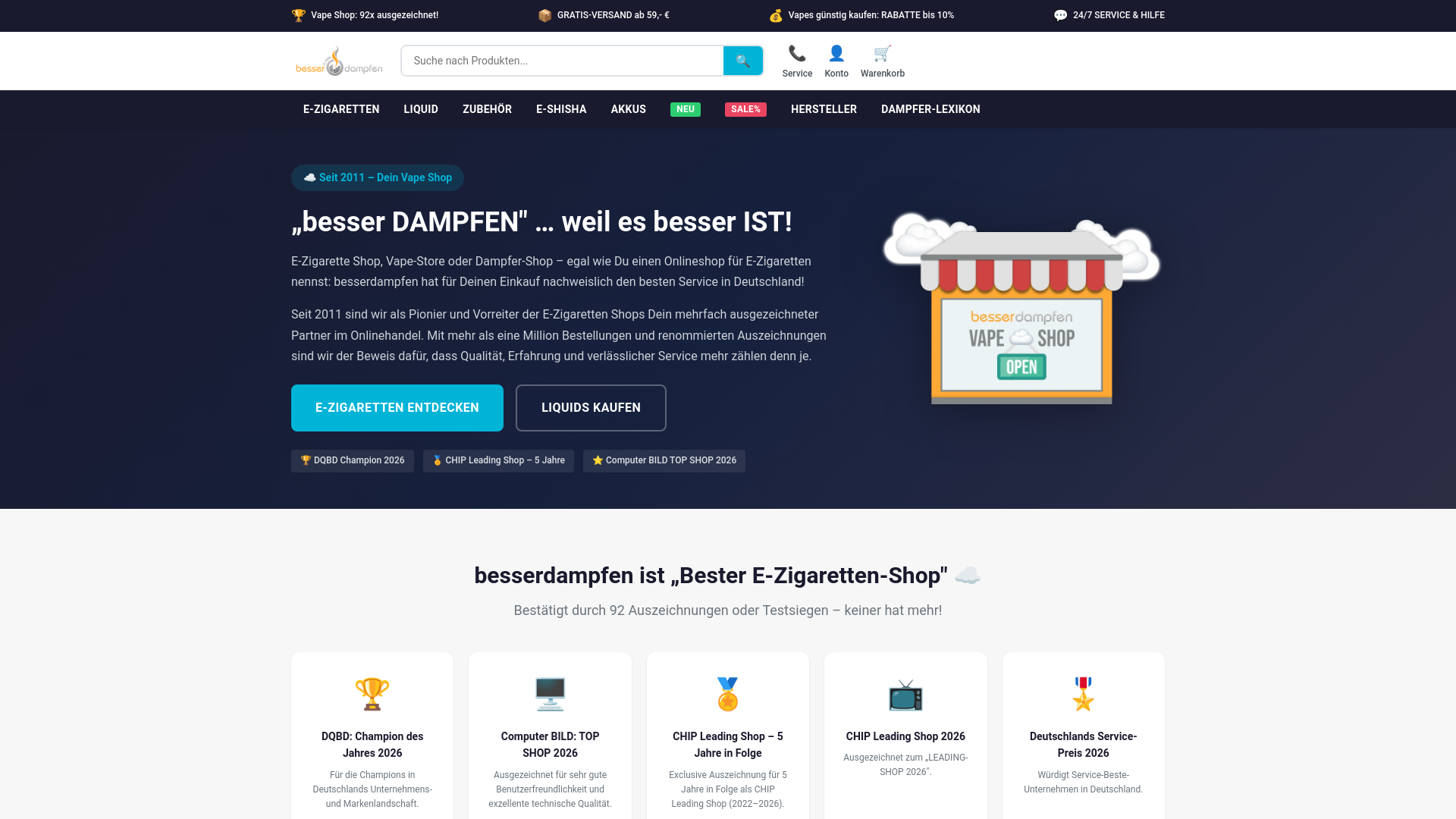 website screenshot of https://vapeskaufen-6qv.pages.dev/