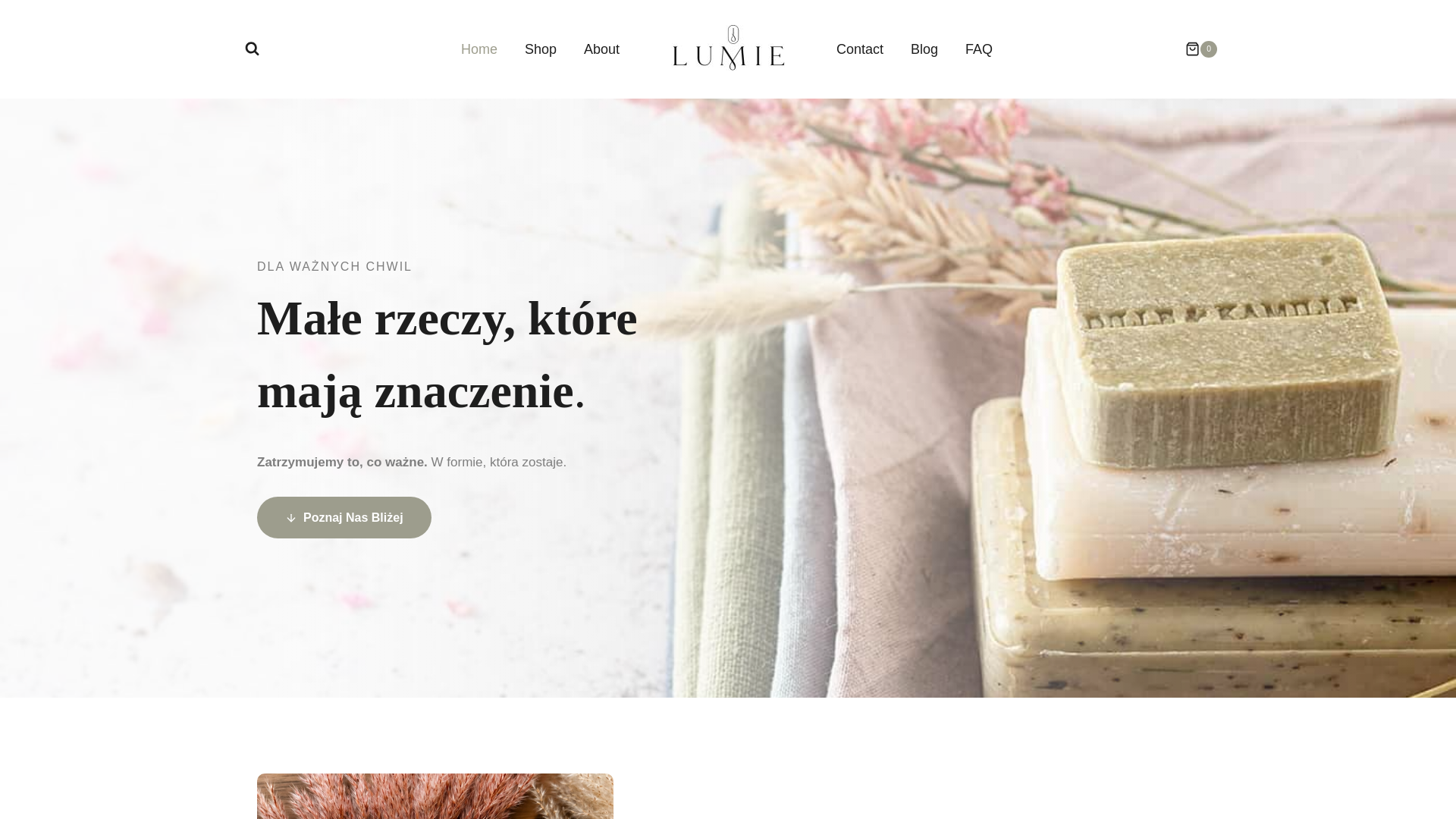website screenshot of https://lumiestudio.pl/