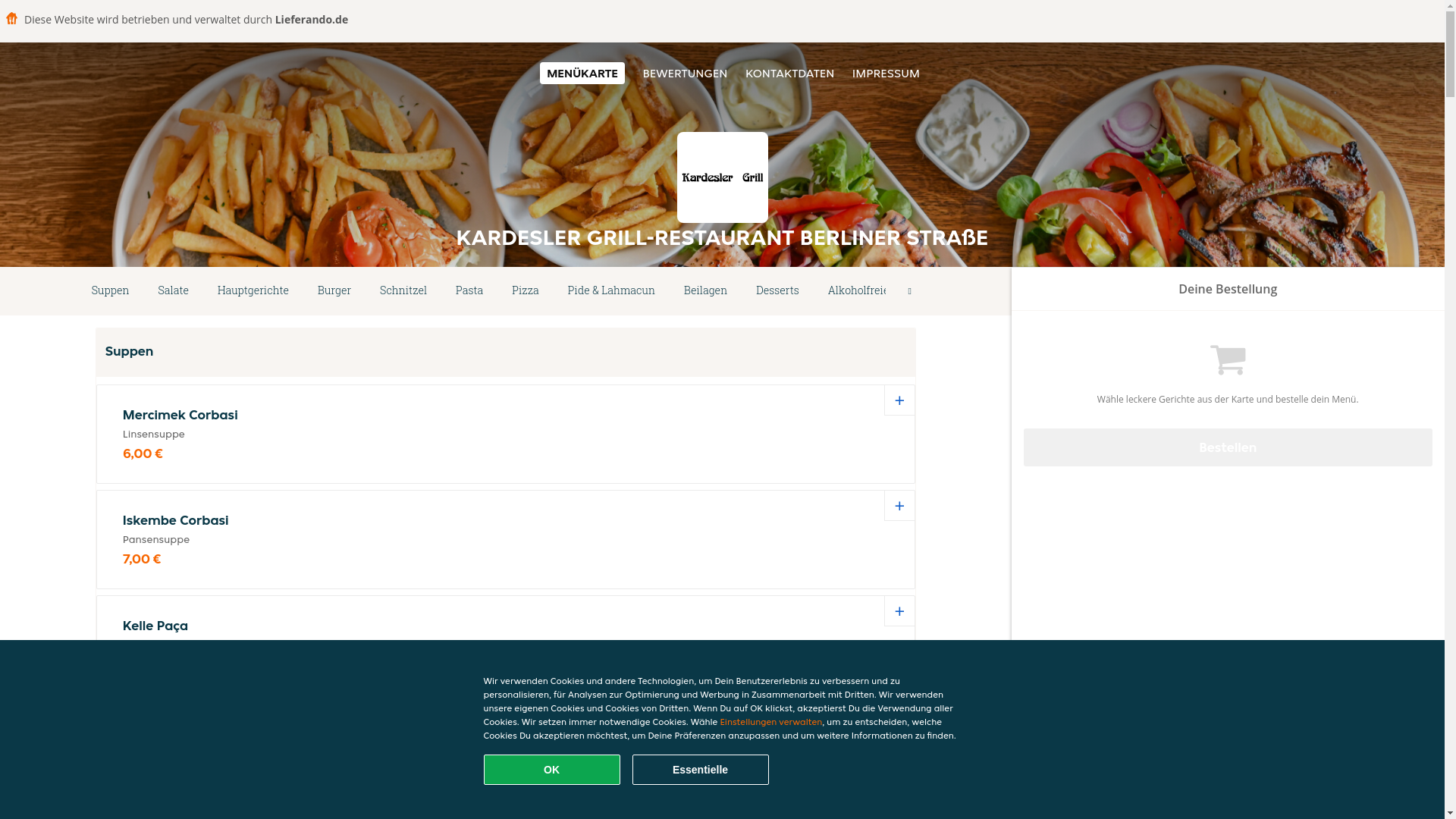 website screenshot of https://kardeslergrillrestaurant-wuppertal.de/