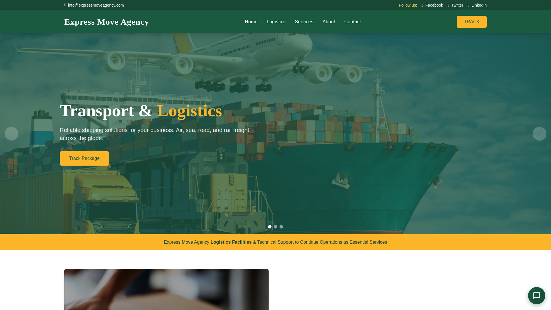 website screenshot of https://expressmoveagency.com/