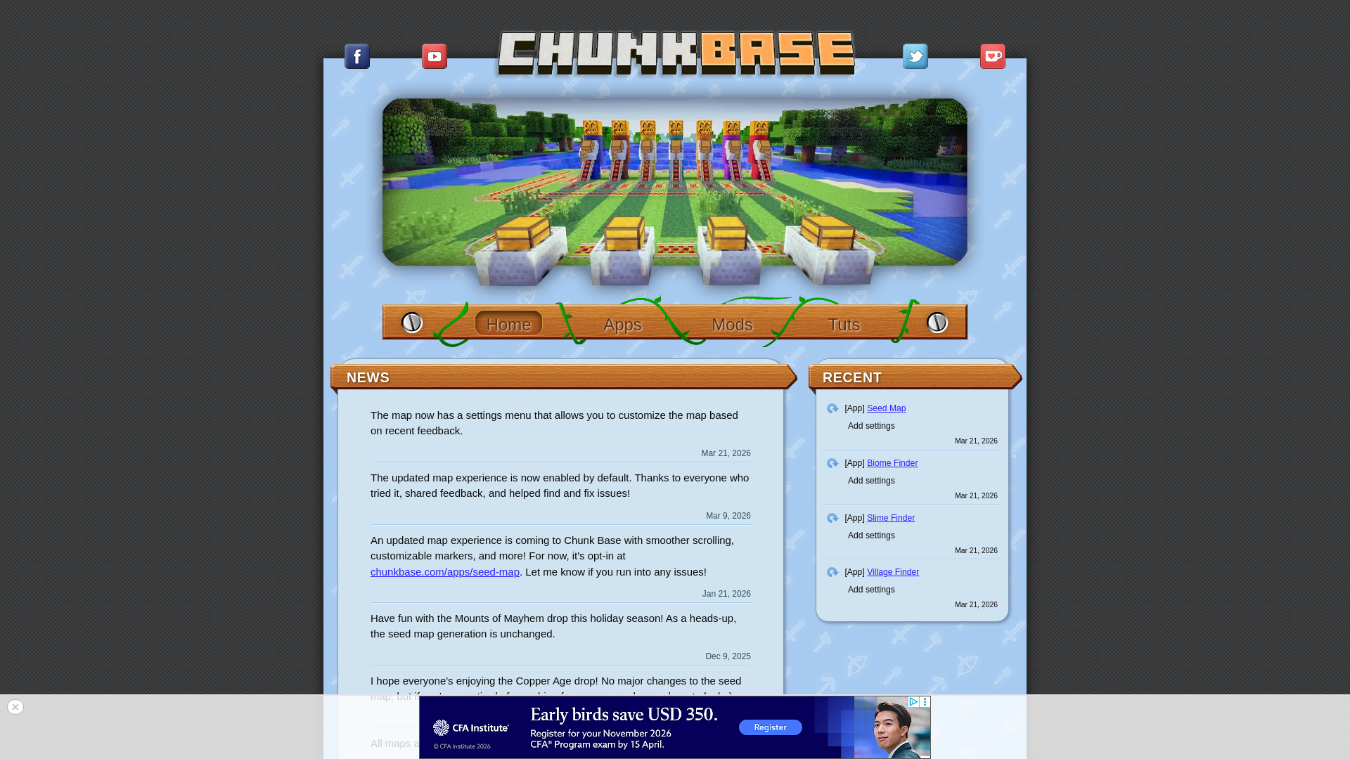 website screenshot of https://www.chunkbase.com