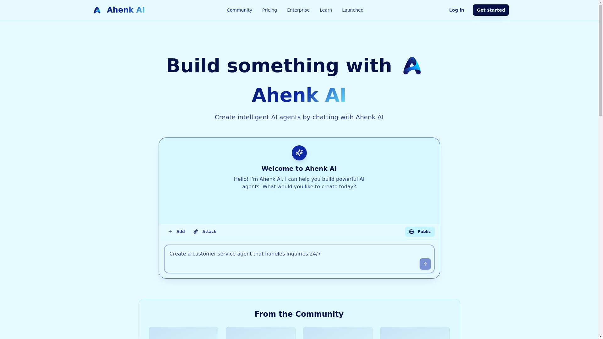 website screenshot of https://ahenk-ai-website.pages.dev/