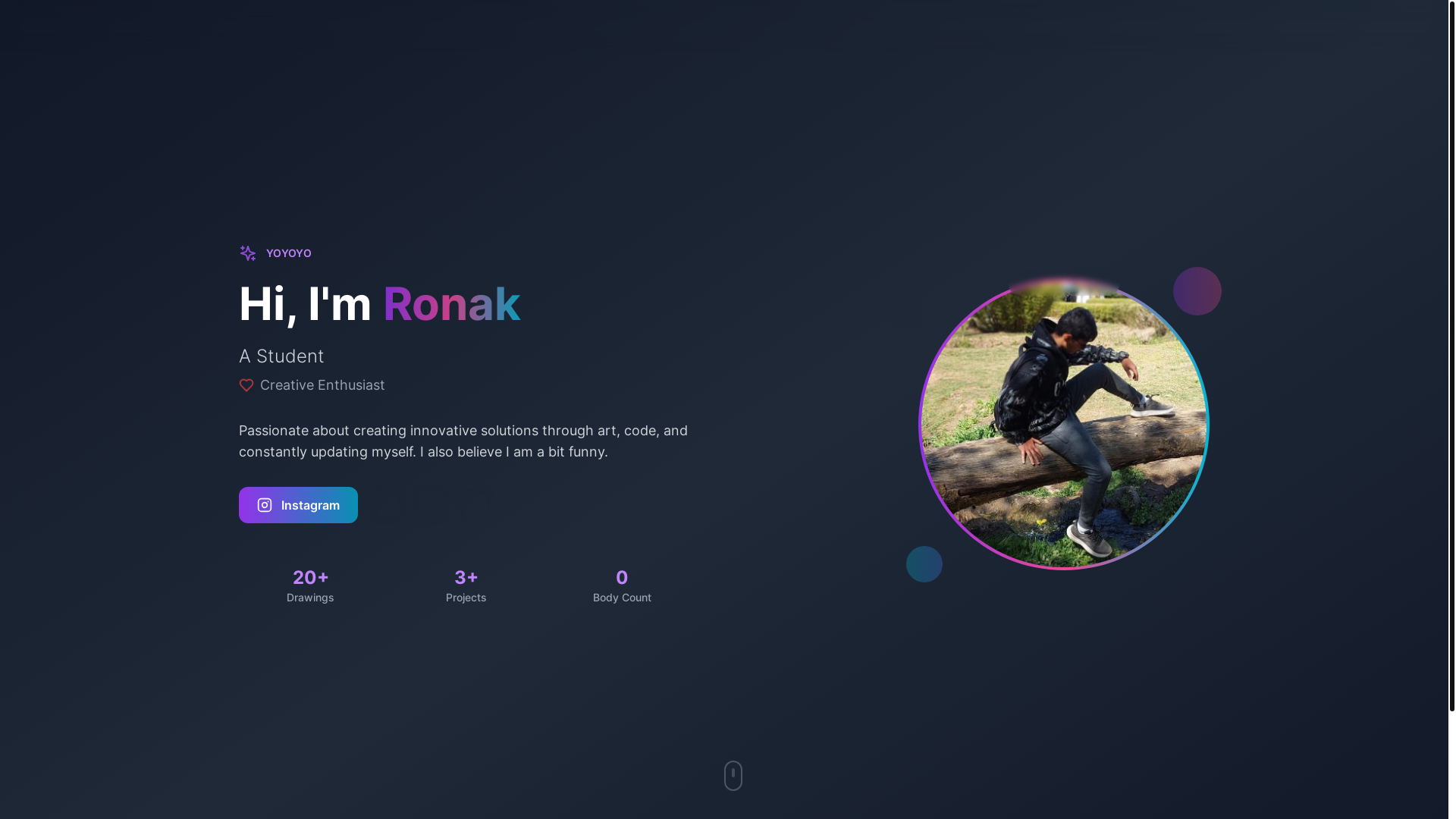 website screenshot of https://ronakyadav.pages.dev/