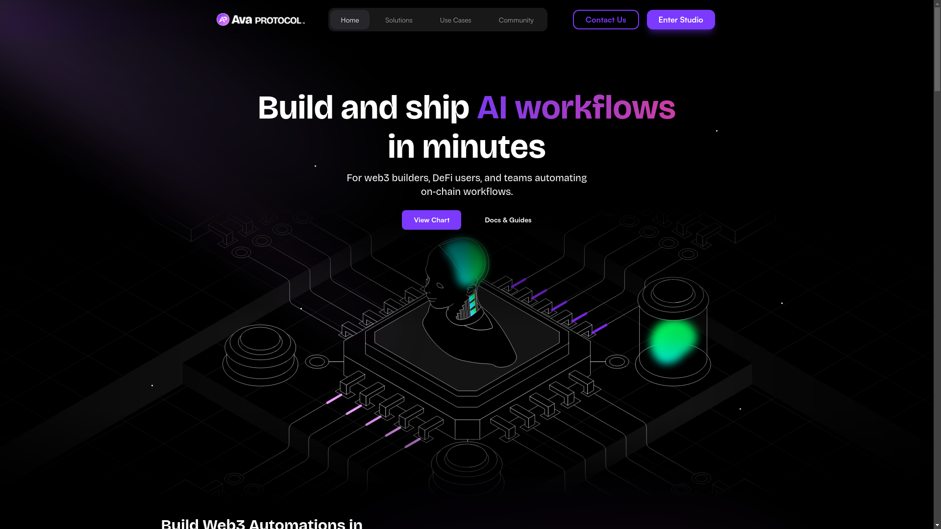 website screenshot of https://ava-protocol.org/